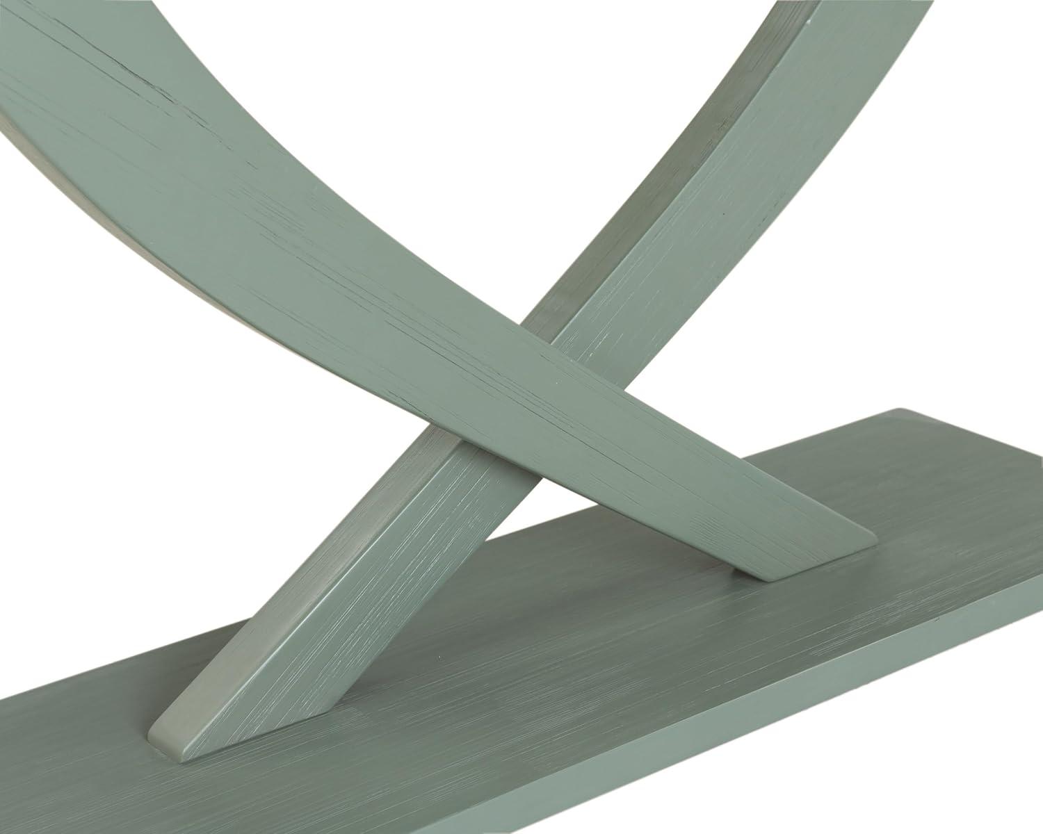 Boraam Rasmus Console Table Spanish Moss: Rubberwood Entryway Furniture, Transitional Style