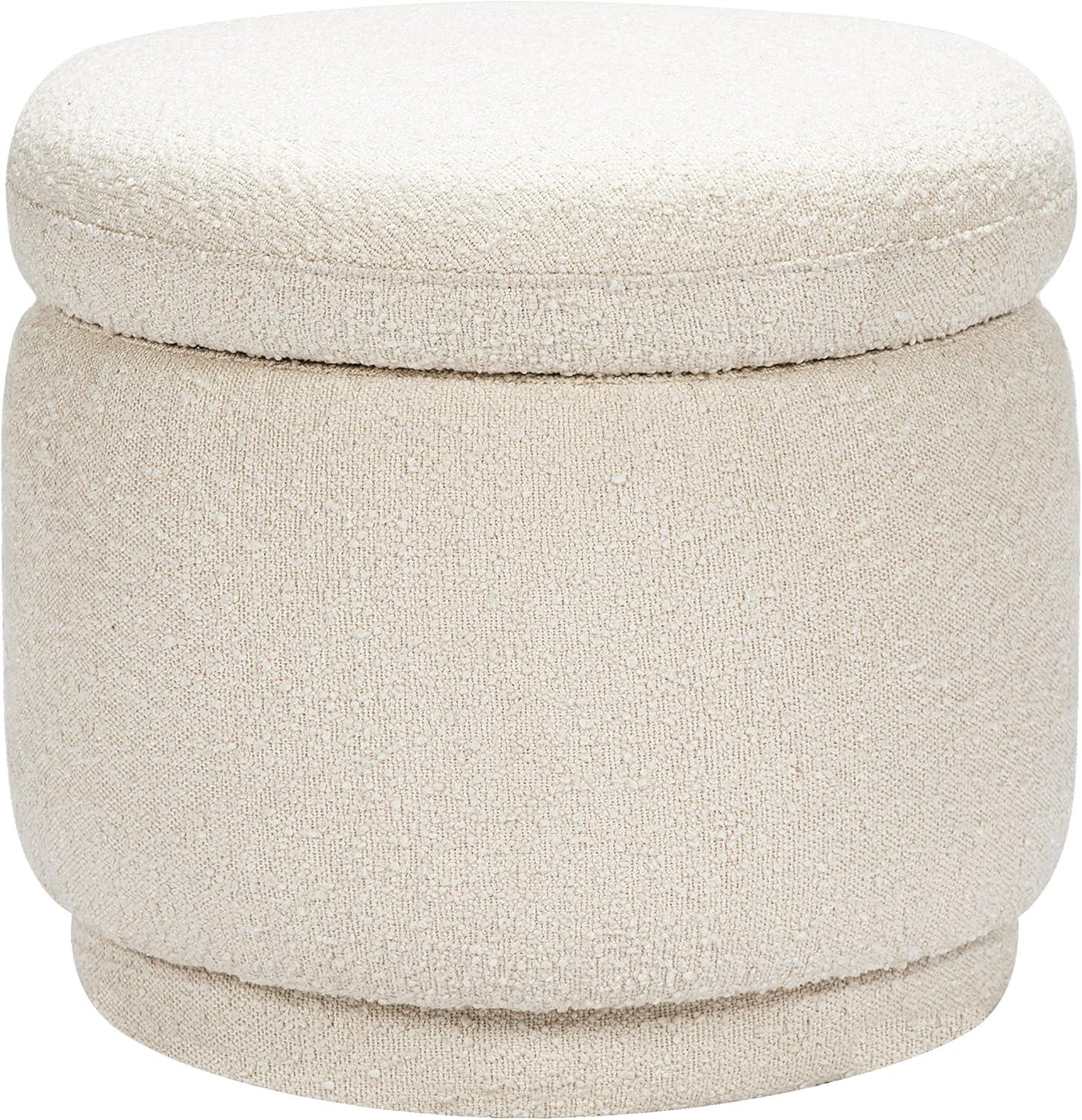 Enoki 21" Wide Round Storage Ottoman with Storage