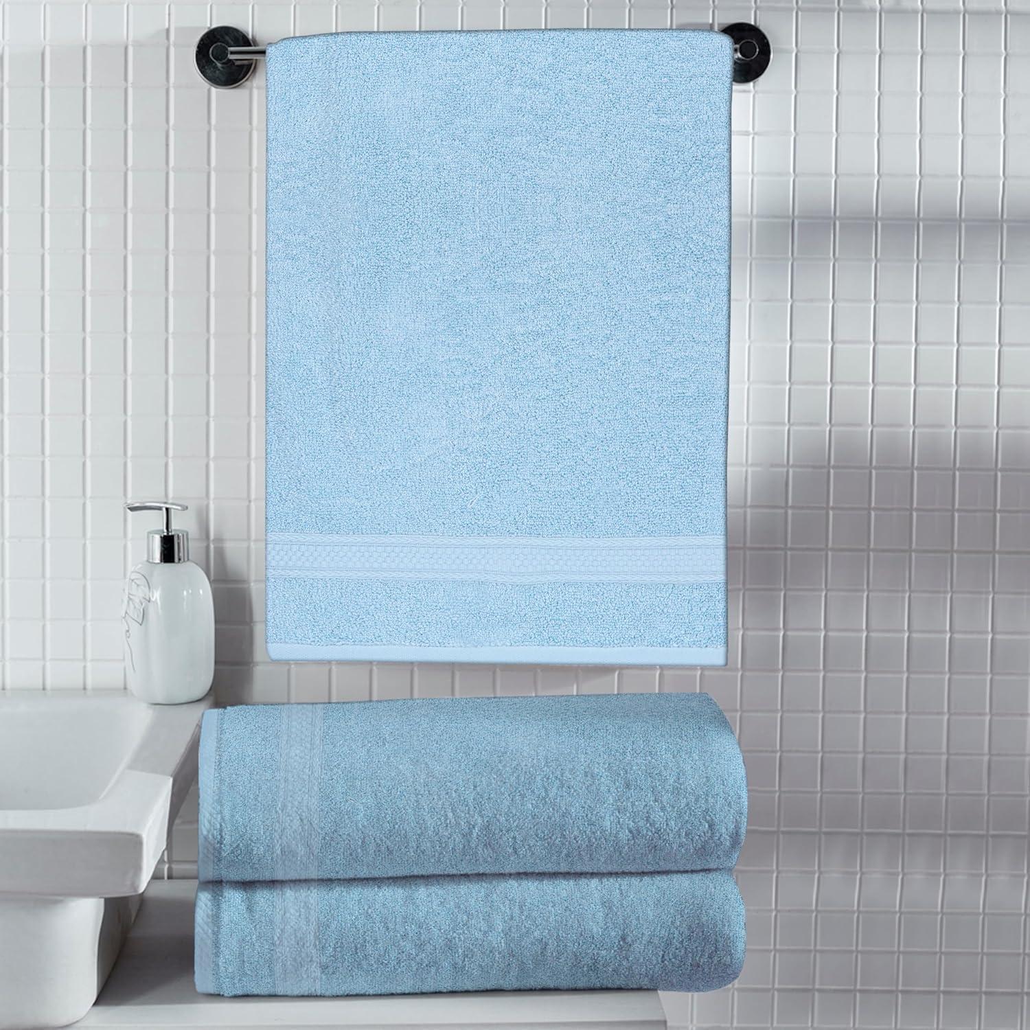 A1 Home Collections LLC A1HC Bath Towel Sets, 100% Ring Spun Cotton, Zero Twist, Highly Absorbent, 500 GSM Low Lint, Quick Drying Bathroom Towel Sets