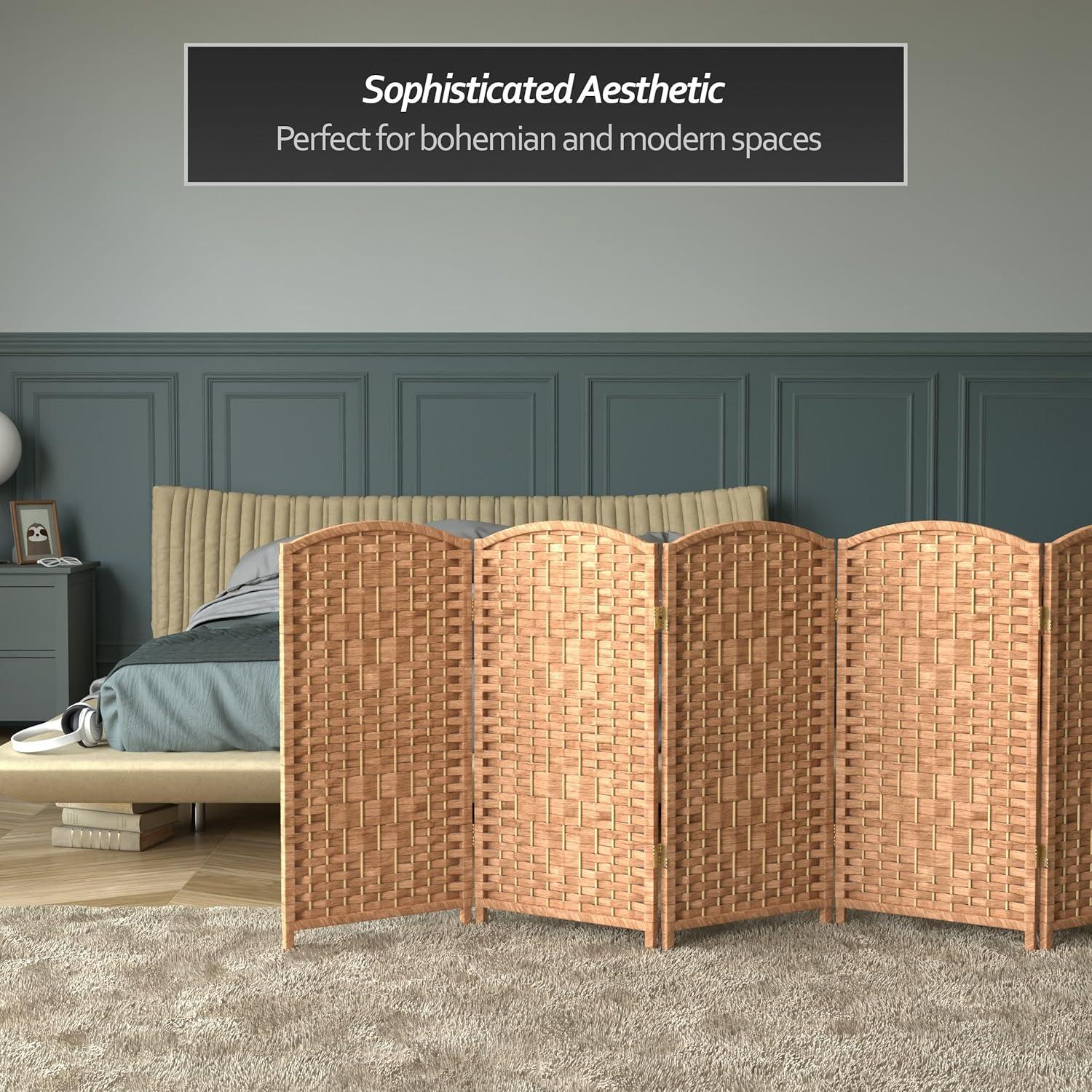 Red Barrel Studio® Short Diamond Weave Folding Screen