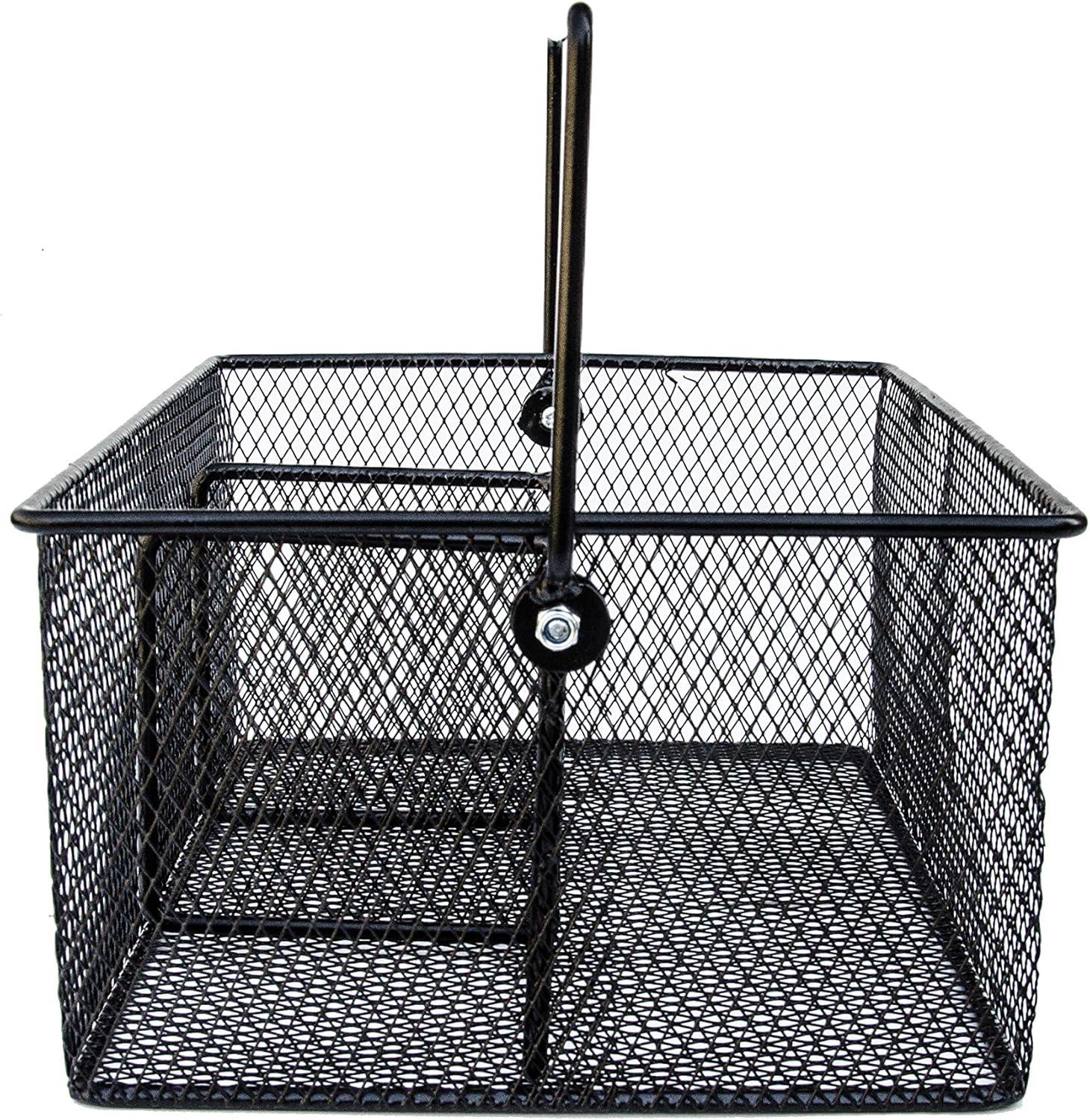 Utensil Caddy -Silverware Caddy for Parties, Spoon Holder, Buffet Organizer for Condiments, Napkin, Forks, Knives -Stainless Steel Flatware Caddy for Home, Picnics or Entertaining Evens (Black)