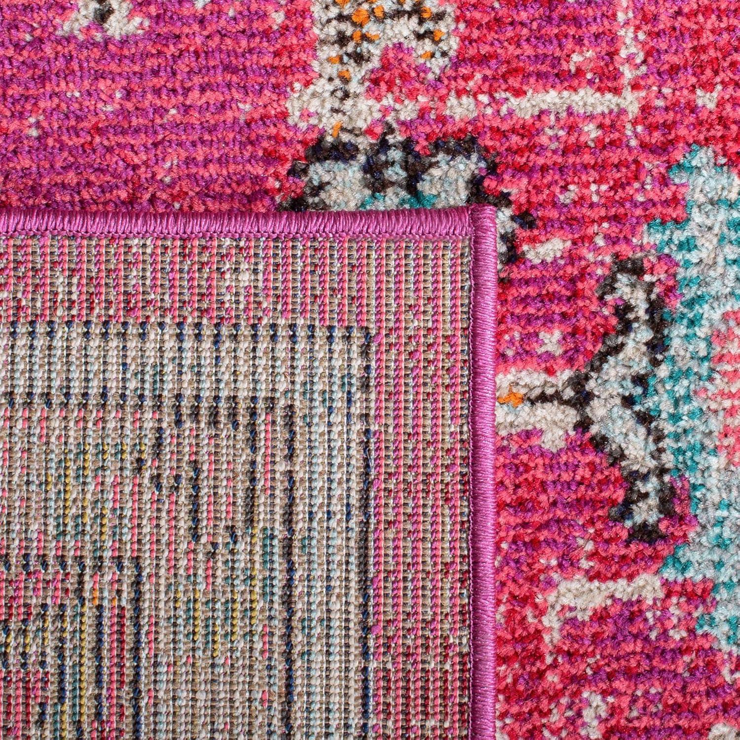 Madison MAD473 Power Loomed Indoor Area Rug - Fuchsia/Blue - 8'x10' - Safavieh.