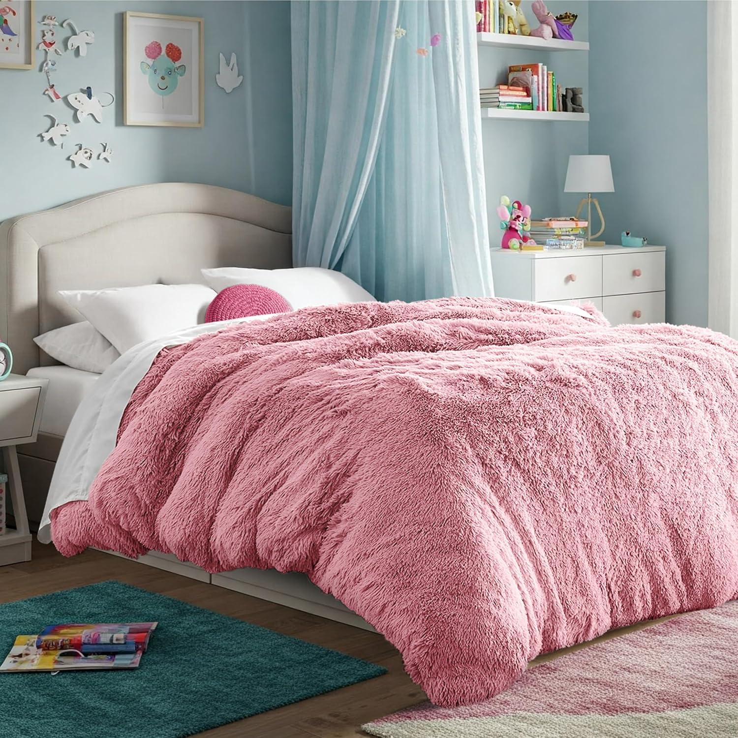 Bare Home Shaggy Fleece Plush Duvet Cover