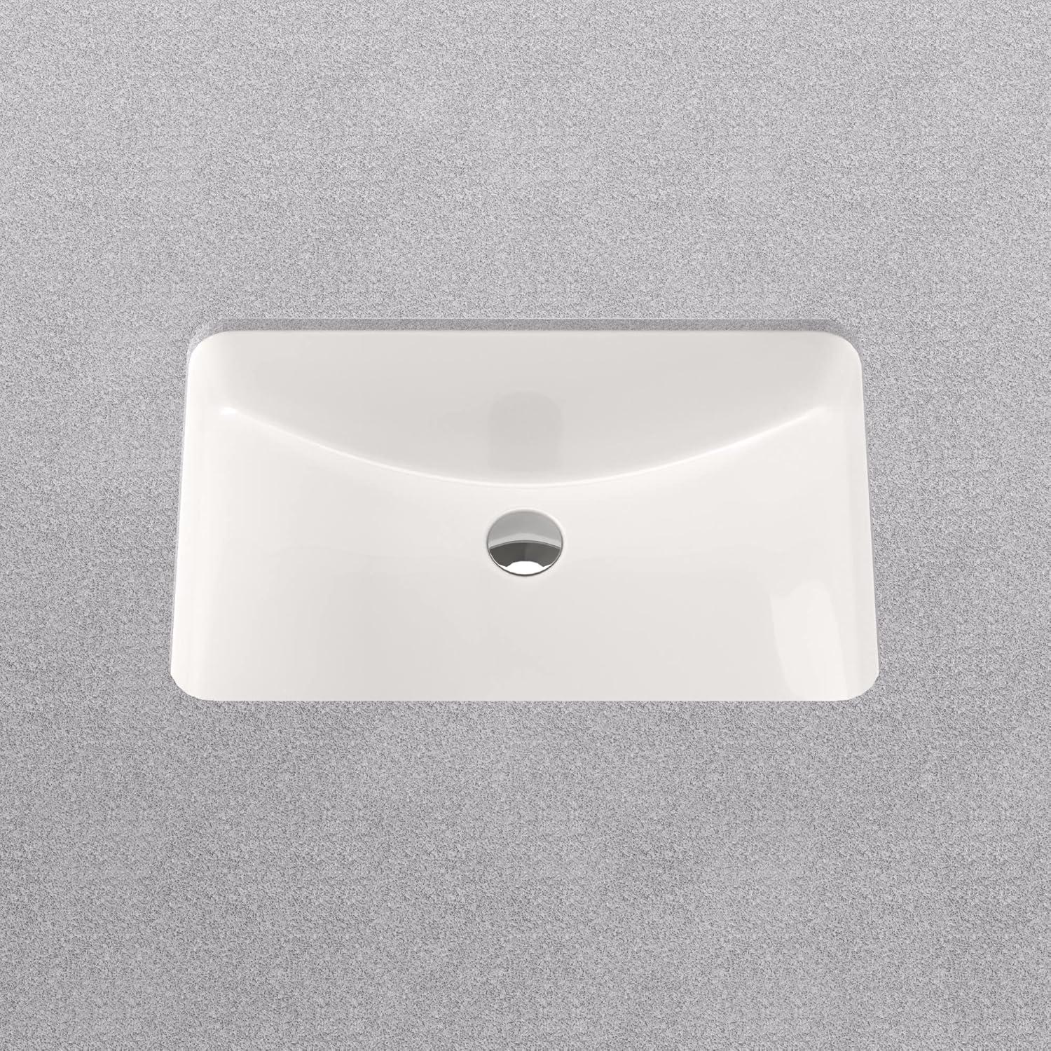 Proflo 14.5625'' White Vitreous China Rectangular Bathroom Sink