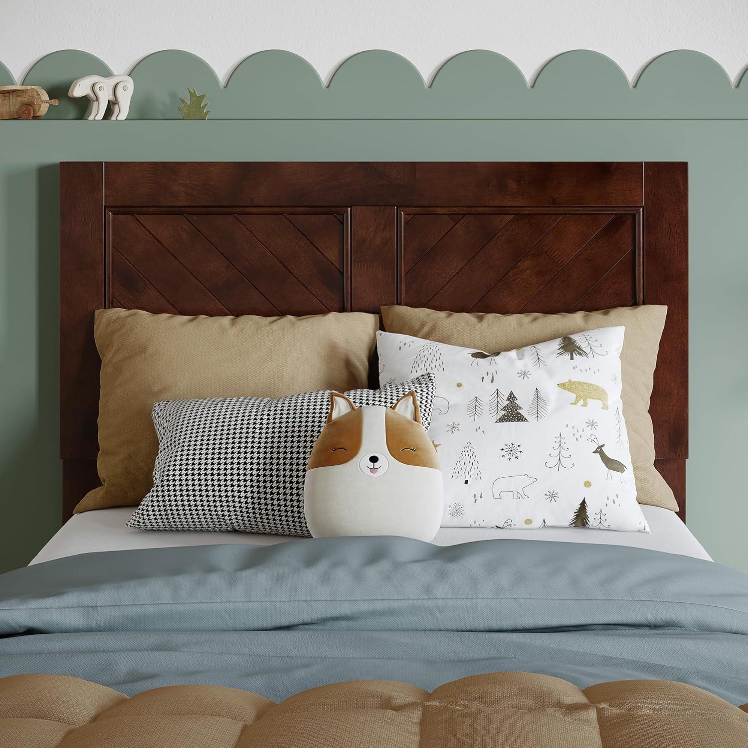 AFI Furnishings Berkshire Twin Solid Wood Low Profile Platform Bed in Walnut