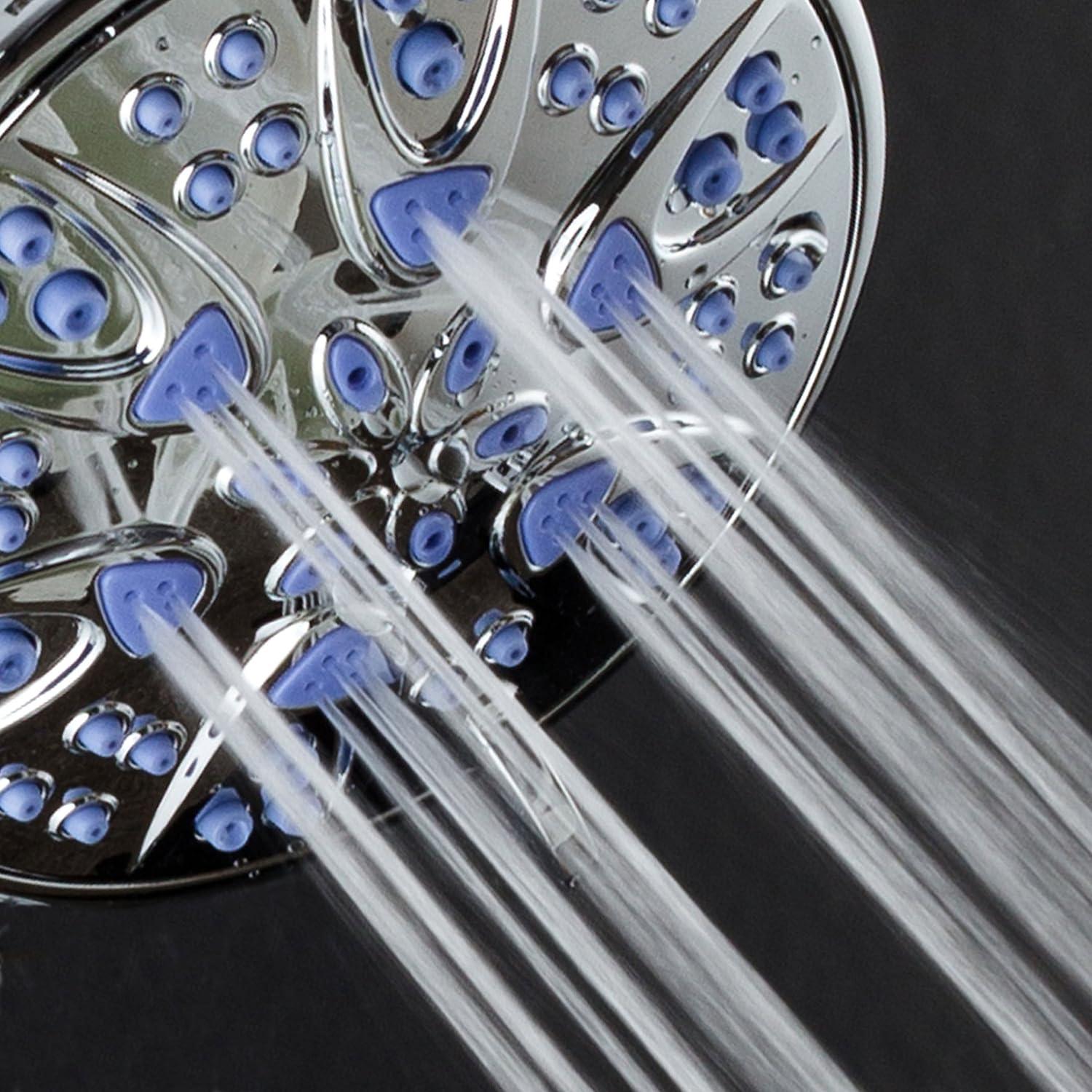 Chrome Antimicrobial 6-Setting High-Pressure Shower Head