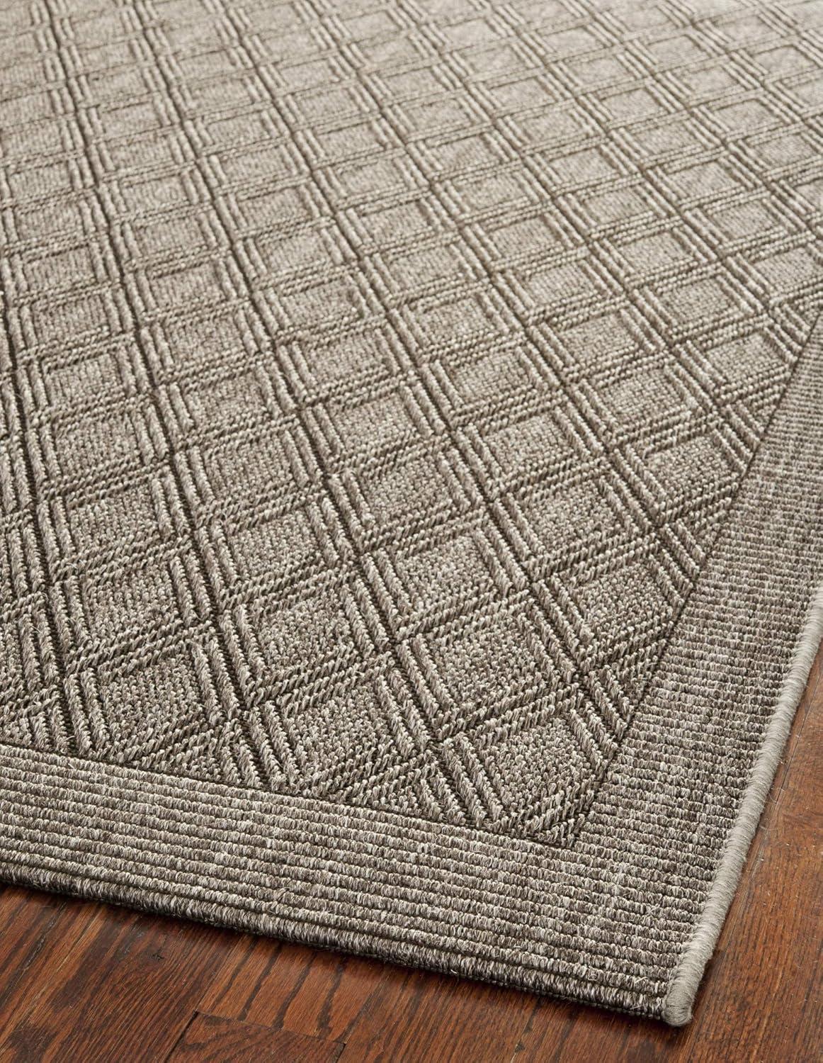 Sisal Sand Geometric 5' x 8' Hand-Knotted Area Rug