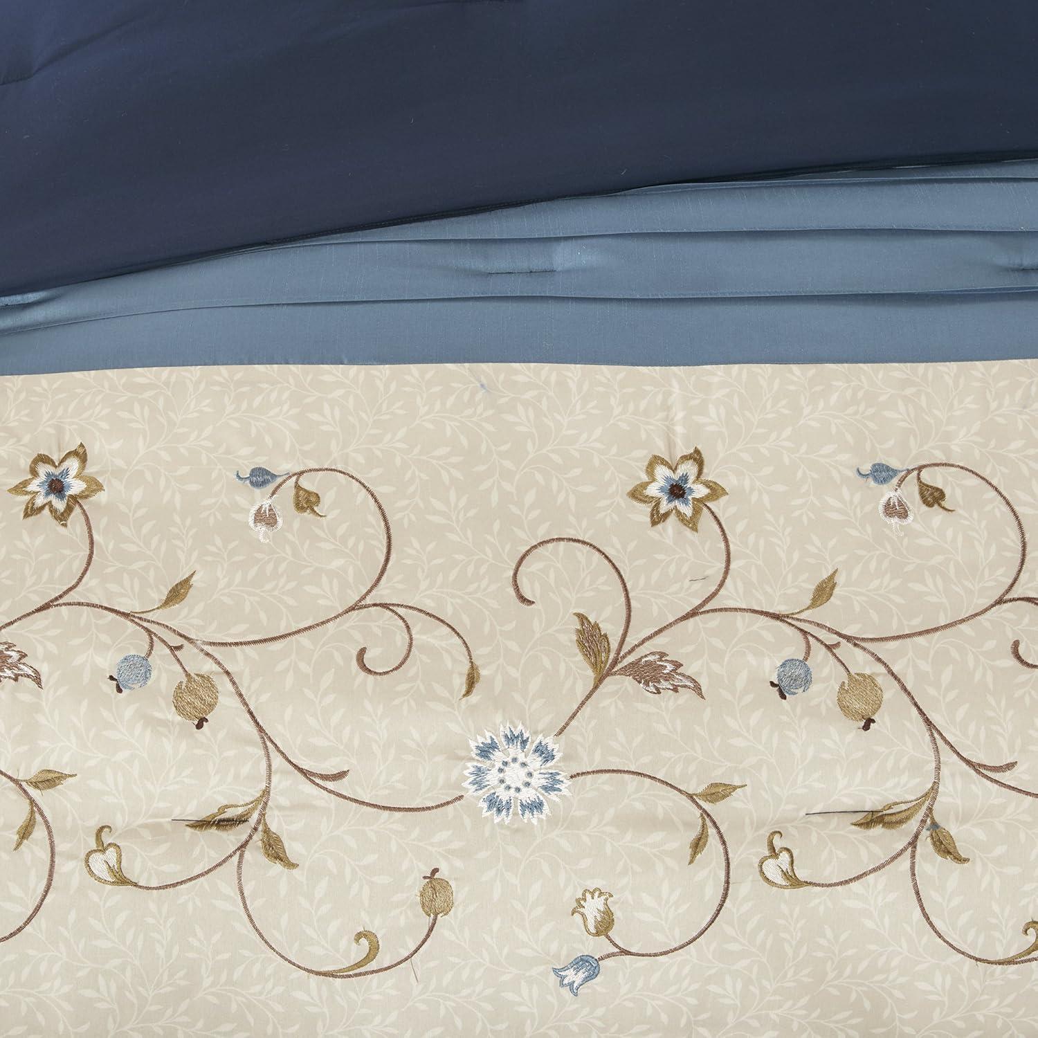 Serene Embroidered 7 Piece Comforter Set