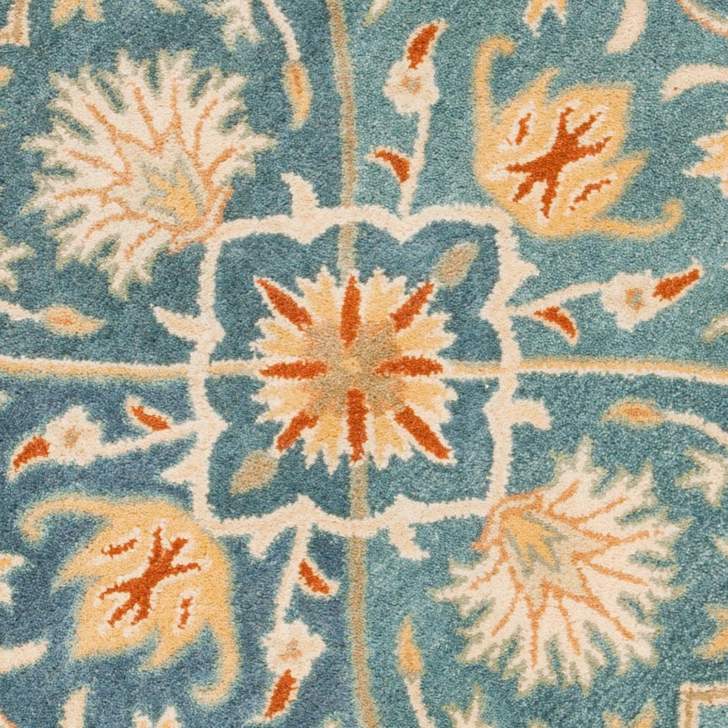 Antiquity AT14 Hand Tufted Indoor Area Rug - Blue - 3'6" Round - Safavieh