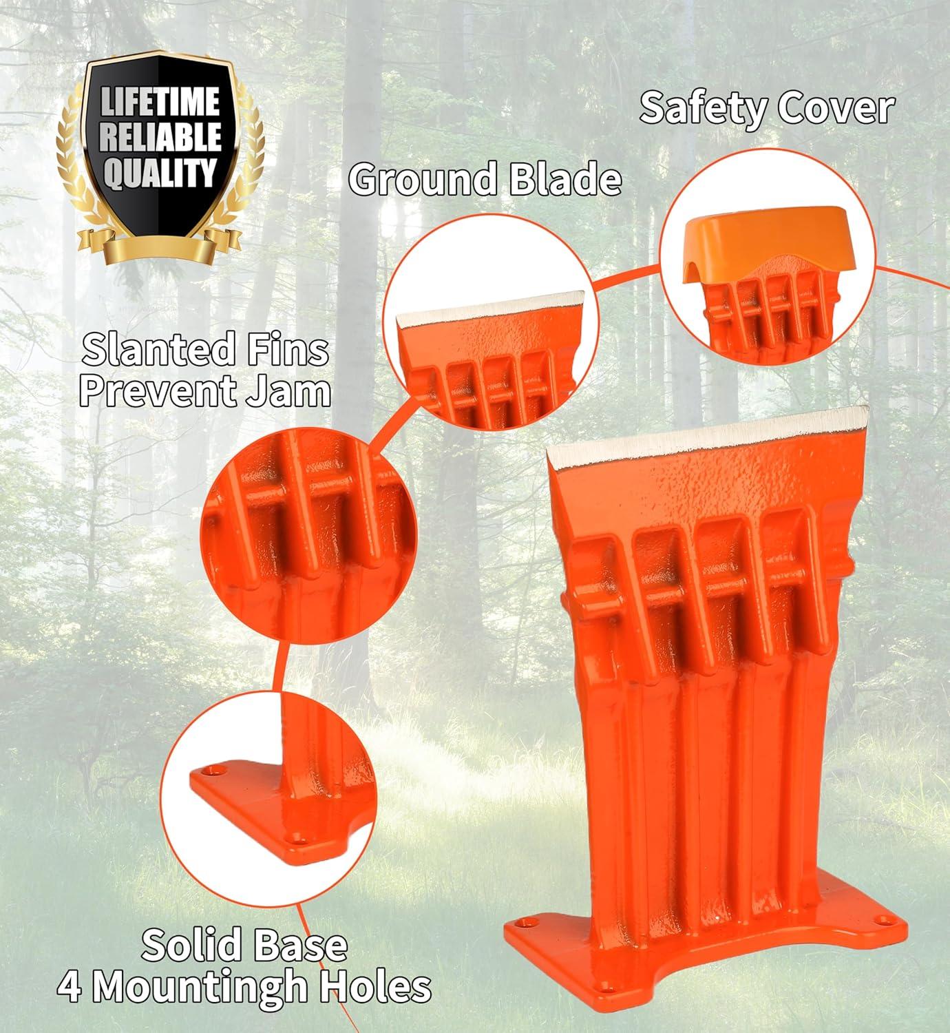 Firewood Kindling Log Wood Splitter – No Axe!Wedge Point Splits Firewood