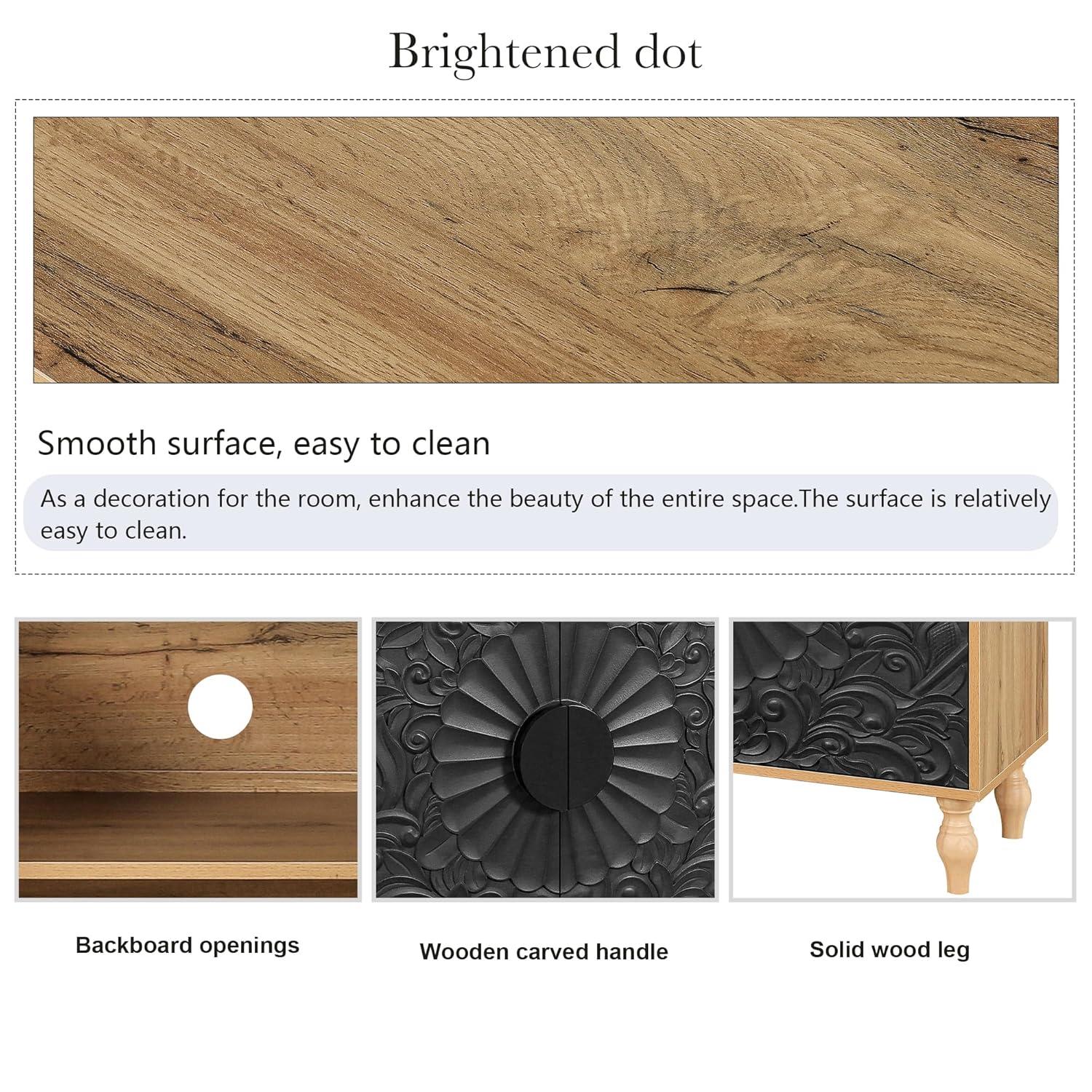 R&M Furniture Exquisite Sculpted Door and Premium Black Cabinet, a Showcase of Elegant Design and Versatile Functionality.