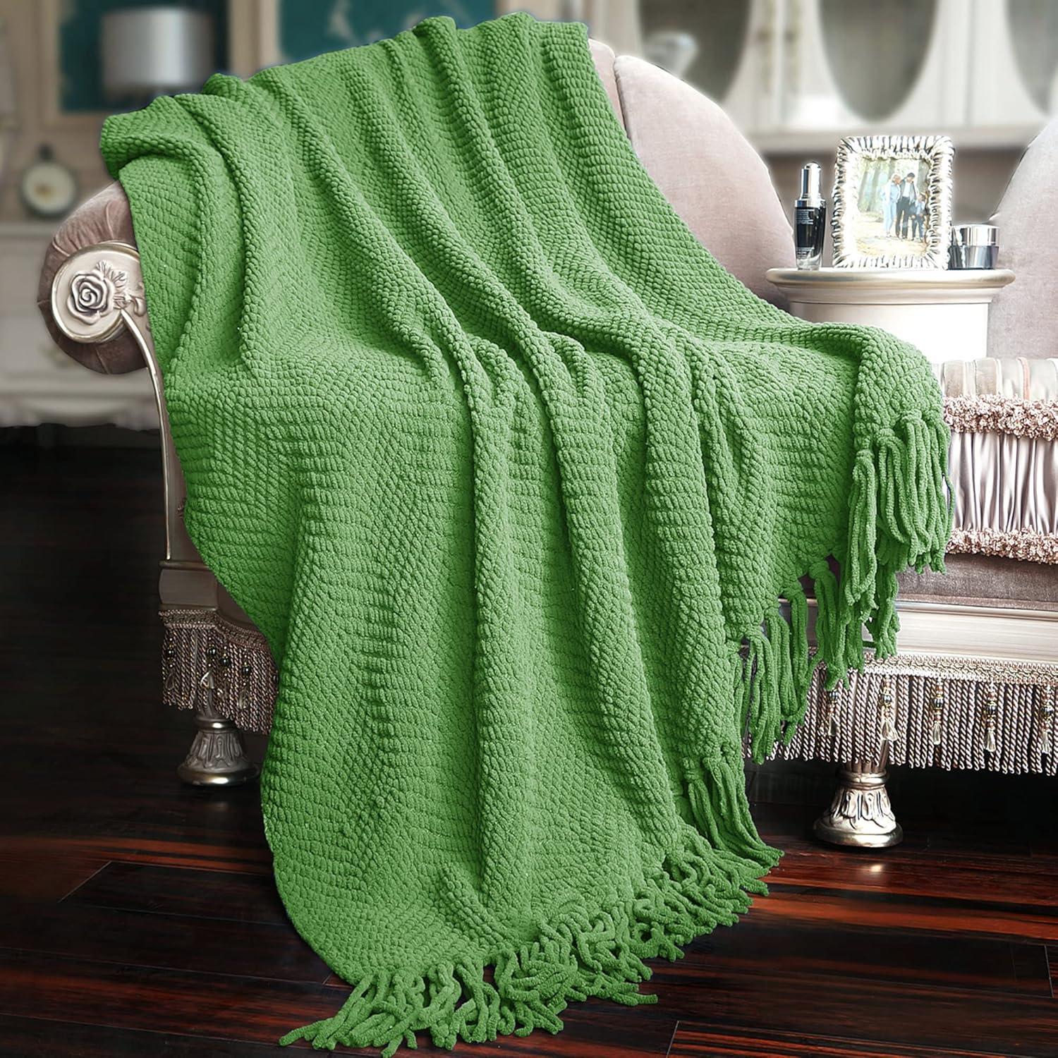 Home Soft Things Tweed Knitted Throw Blanket