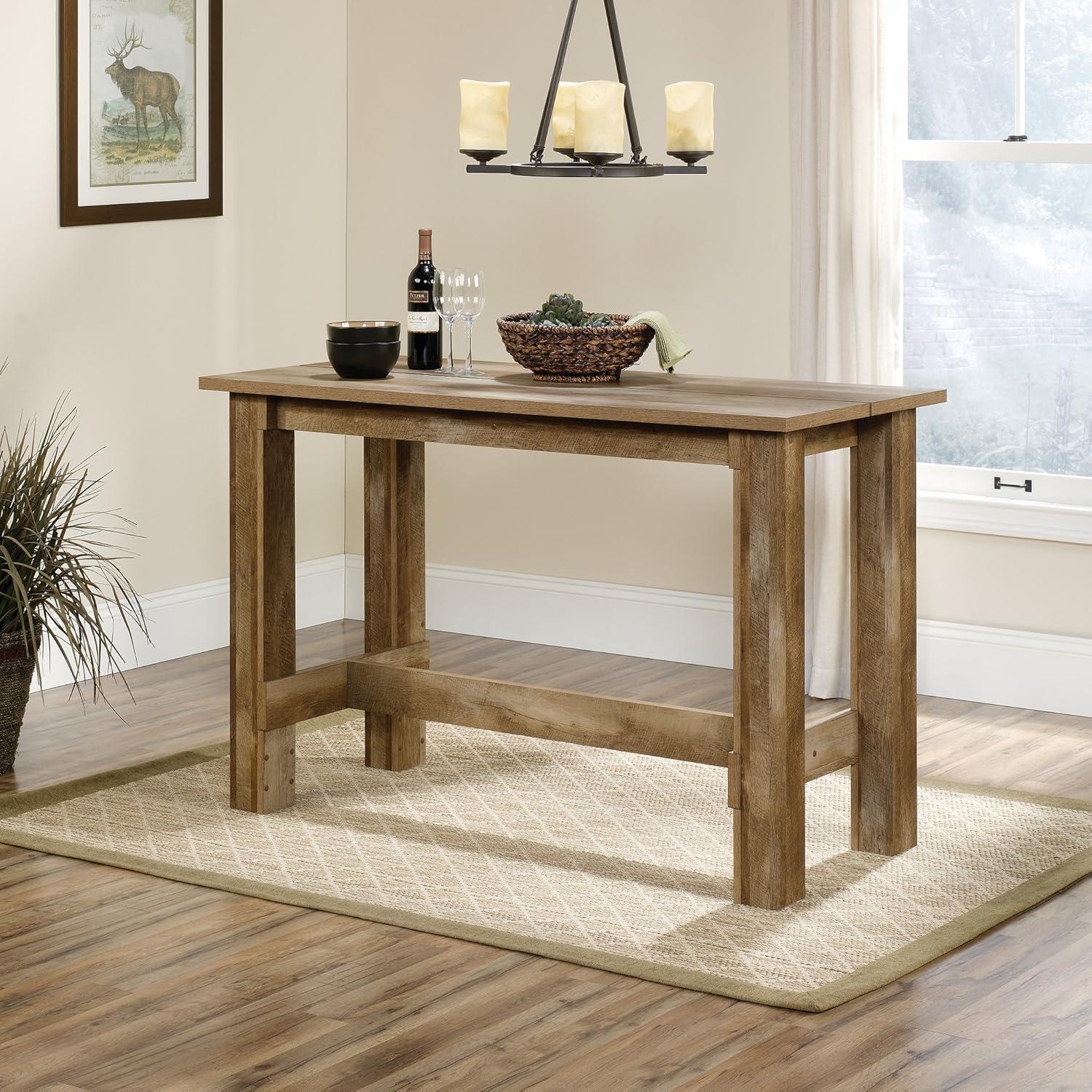 Sauder Boone Mountain Counter-Height Kitchen Dinette Table, Sindoori Mango Finish