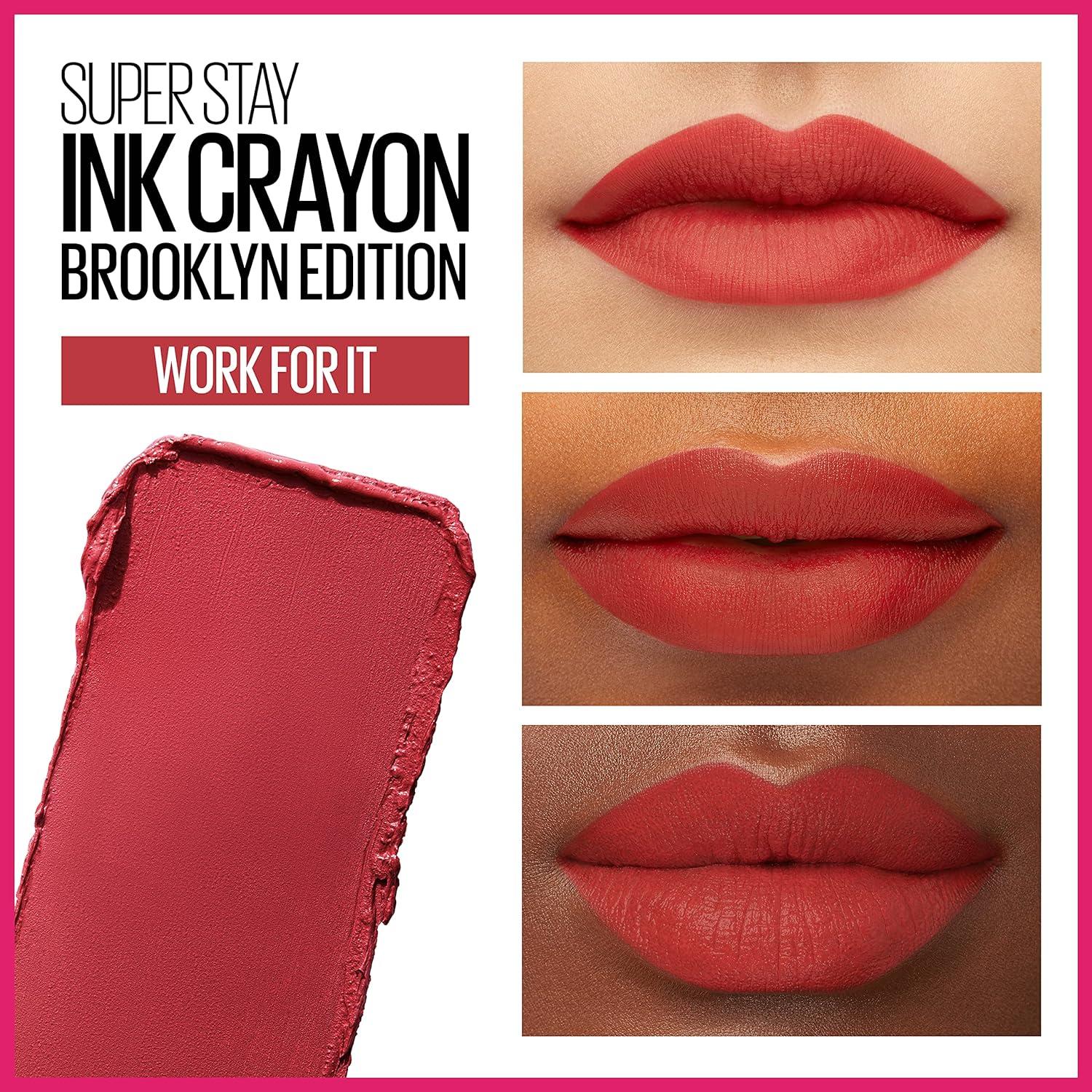 Maybelline SuperStay Ink Crayon Matte Lipstick, Work For It