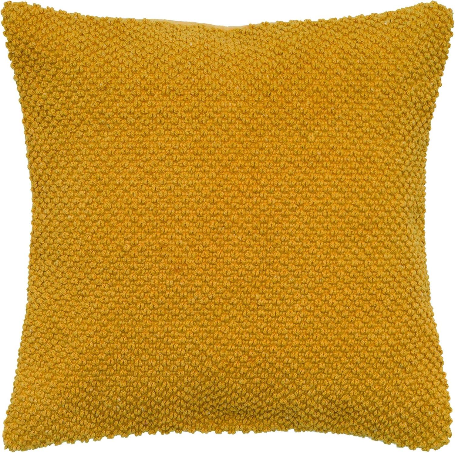 Yellow Handloom Cotton Kids Square Pillow