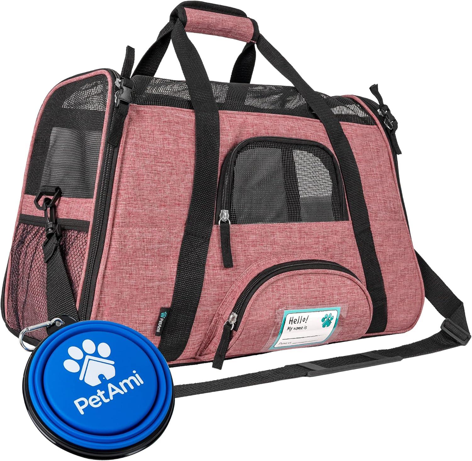 PetAmi Medium Red Soft-Sided Airline Approved Pet Carrier