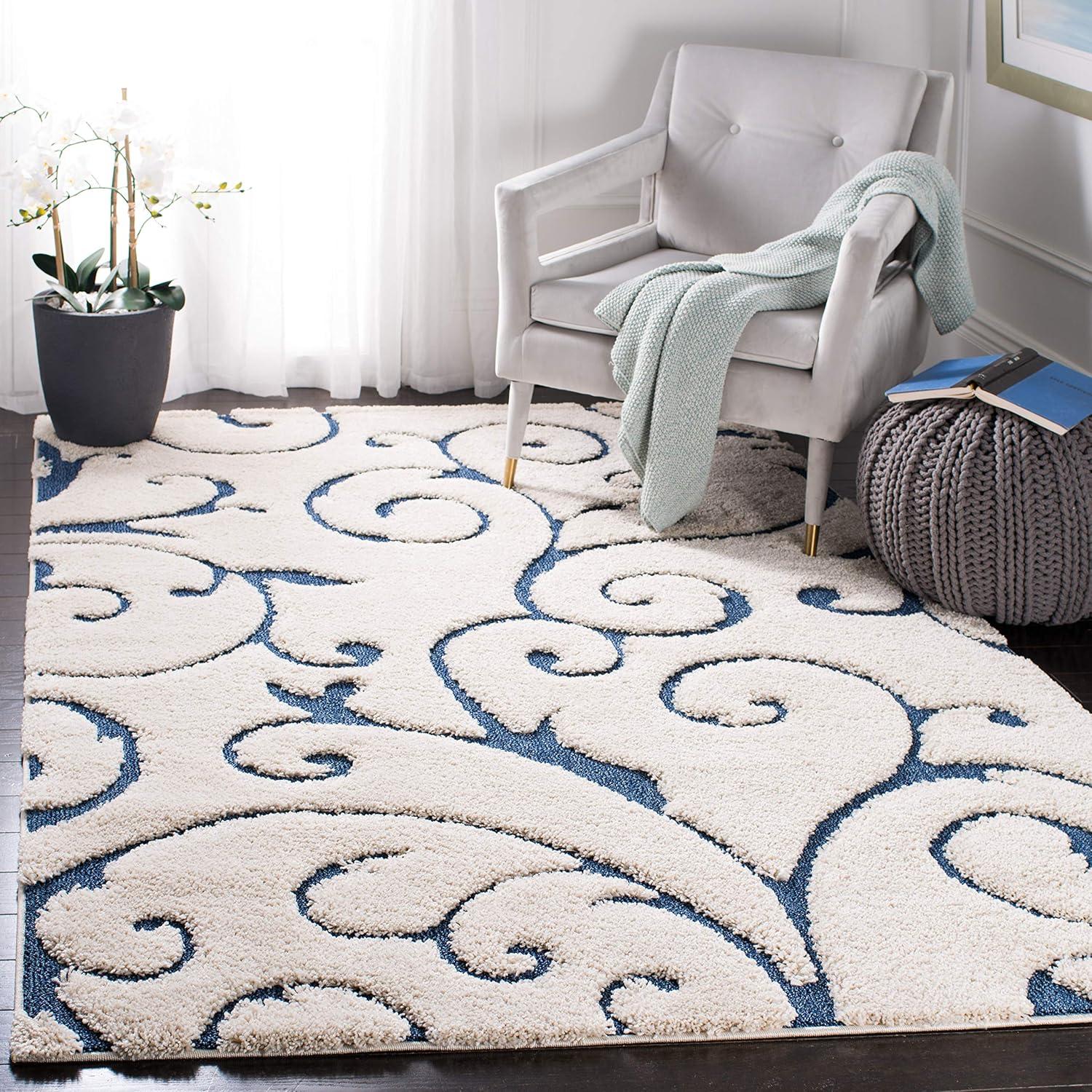 Florida Shag SG455 Power Loomed Area Rug  - Safavieh