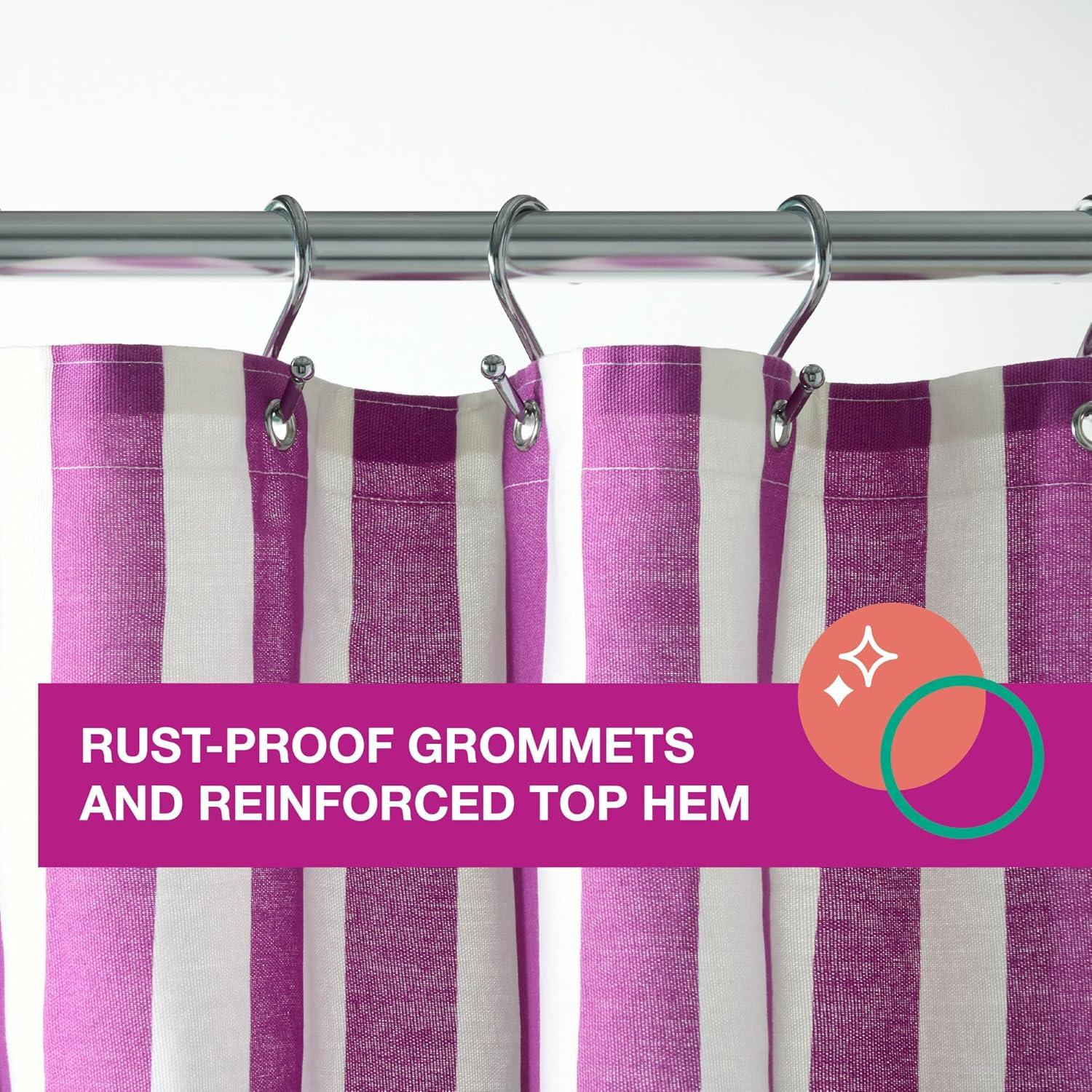 Town & Country Living Town & Country Play Adeline Offset Stripe Fabric Shower Curtain 70"X72"