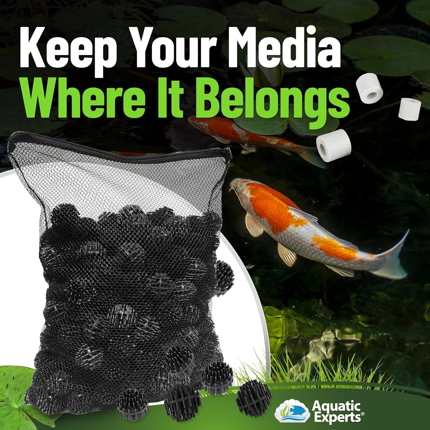 Mesh Bag for Bio Balls Filter Media - Perfect for Pond Filter Media, 2-Pack, 7'' x 9''