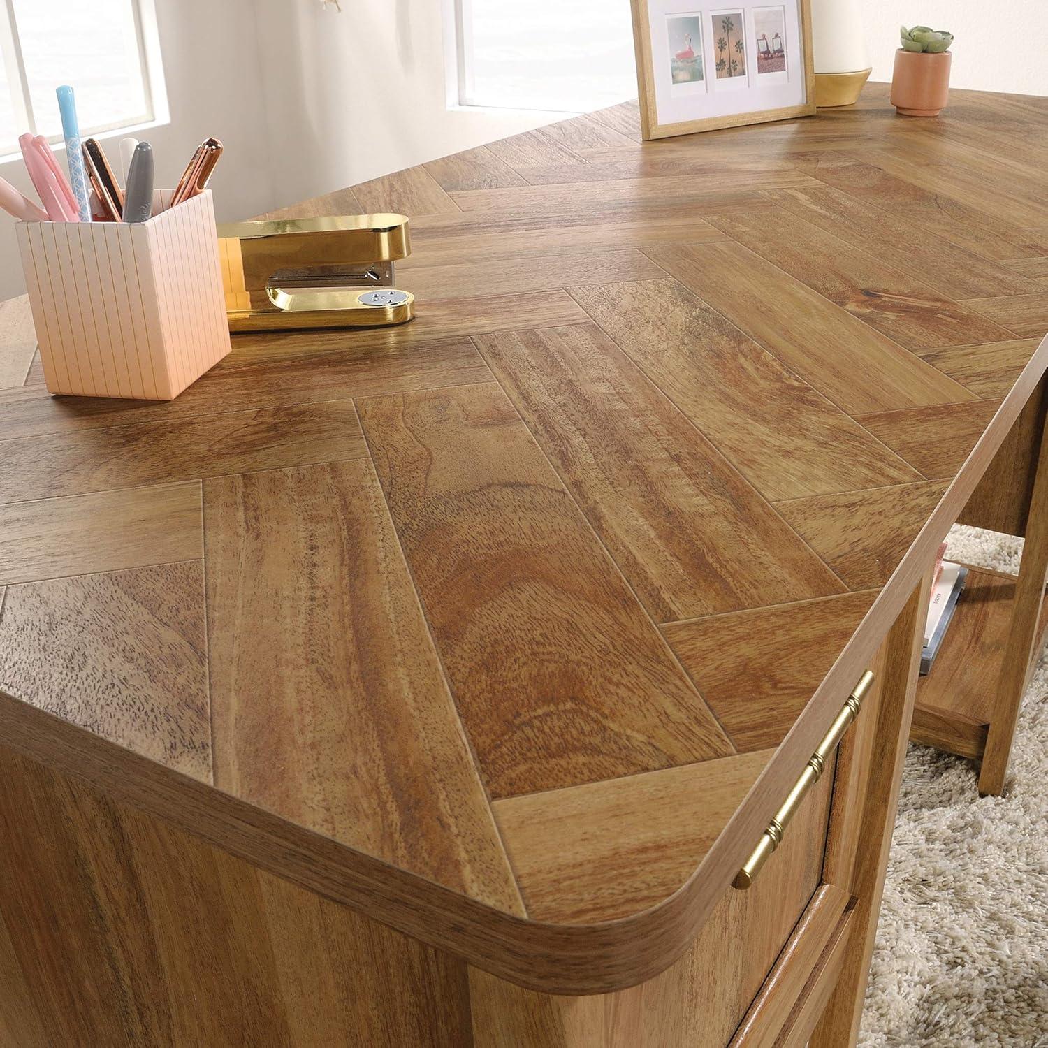 Sindoori Mango Wood Desk with Drawers and Filing Cabinet