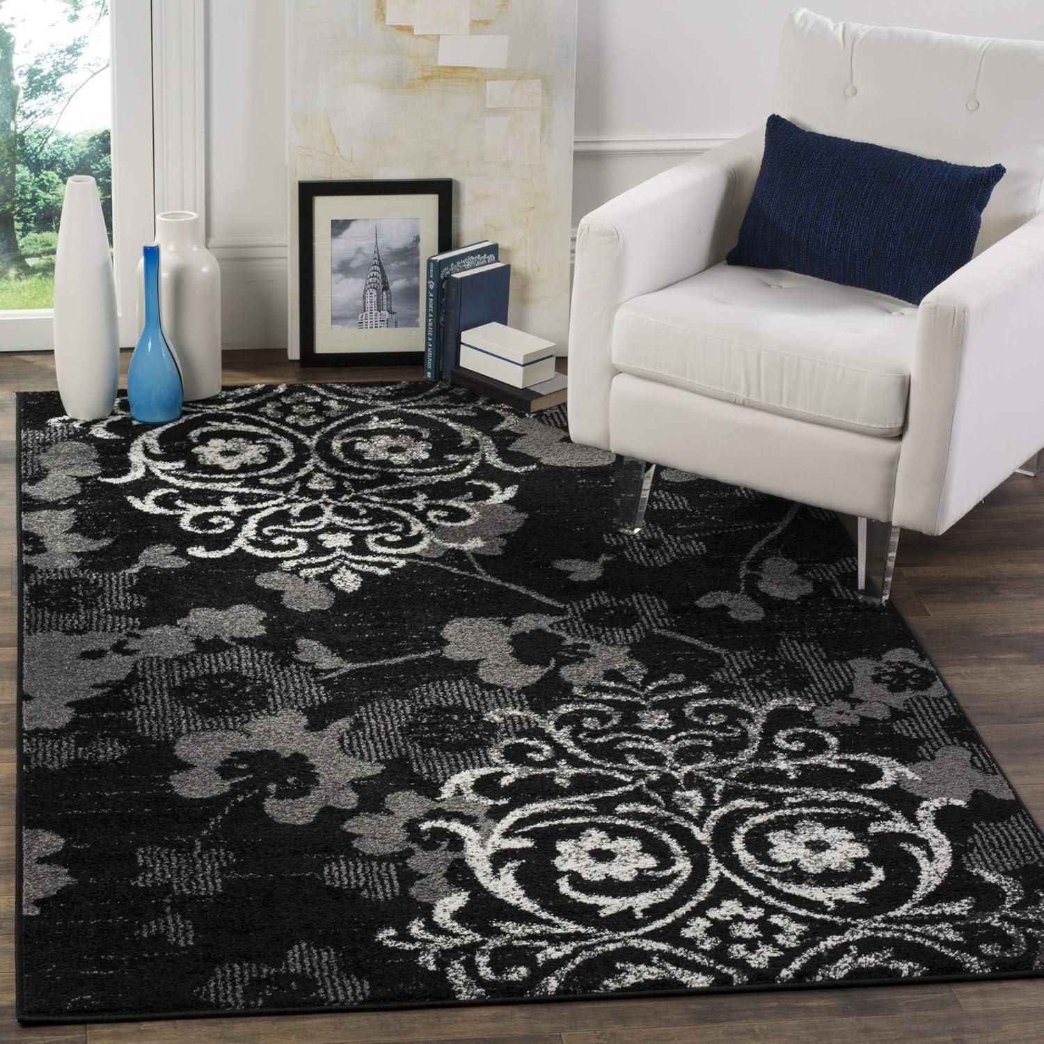 Adirondack ADR114 Machine Made Indoor Area Rug - Light Blue/Dark Blue - 5'-1"x7'-6" - Safavieh