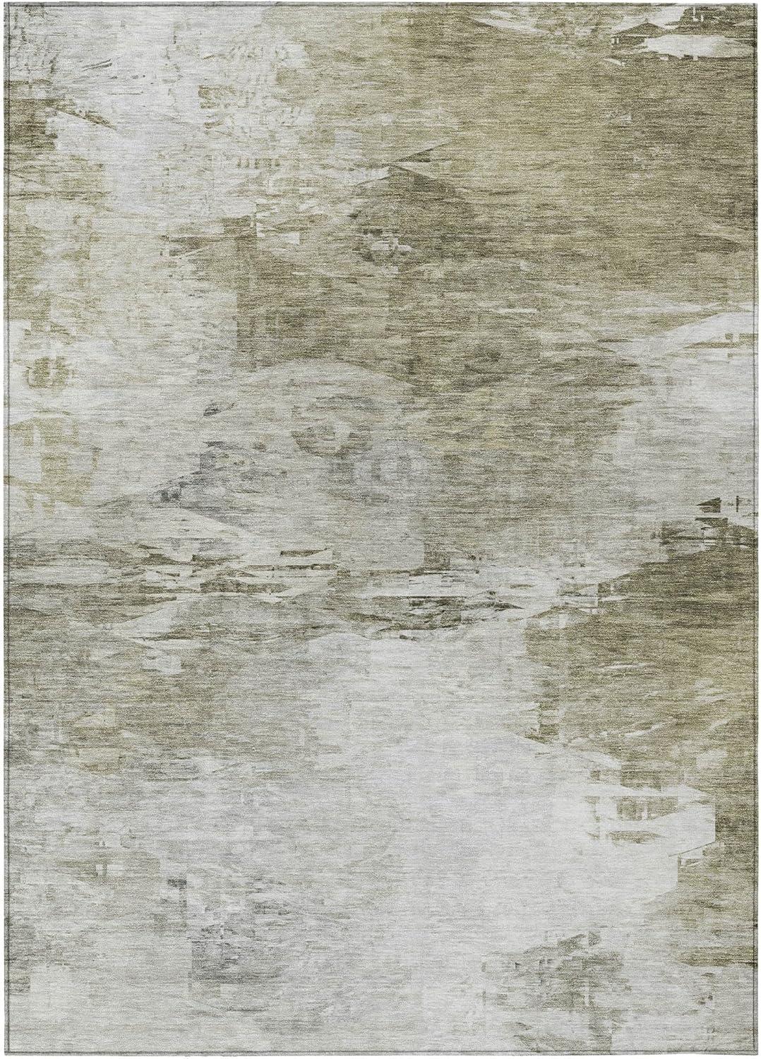 Taupe Synthetic Flat Woven Reversible 9' x 12' Area Rug