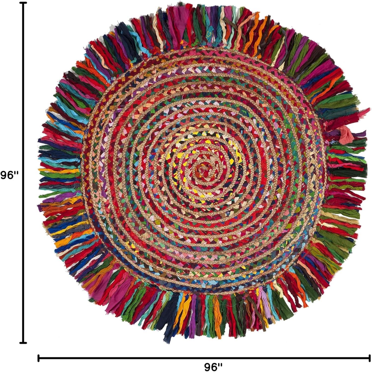 Cape Cod CAP206 Hand Woven Area Rug - Ivory/Red - 8' round - Safavieh.