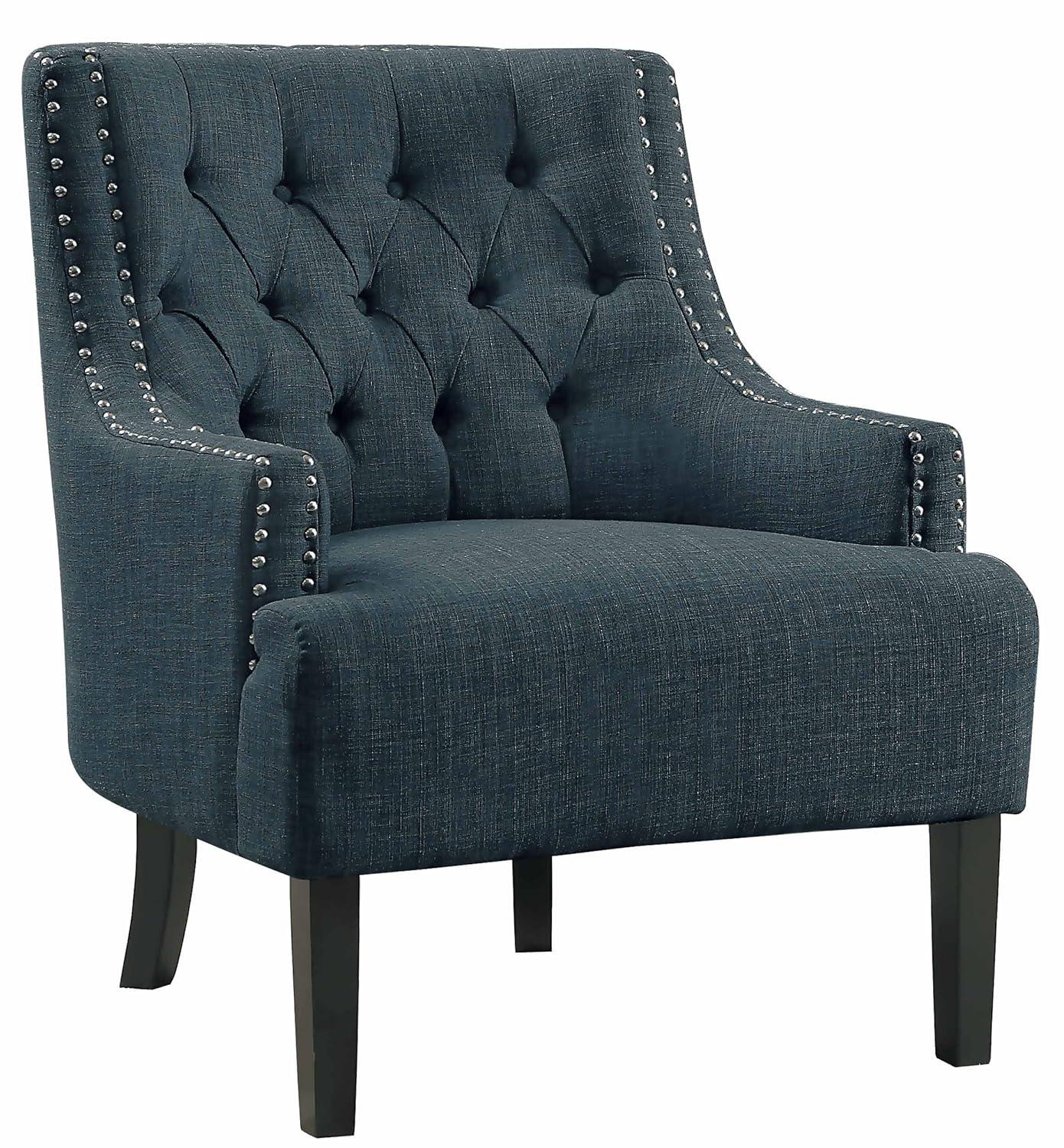 Lexicon Charisma Upholstered Accent Chair in Indigo