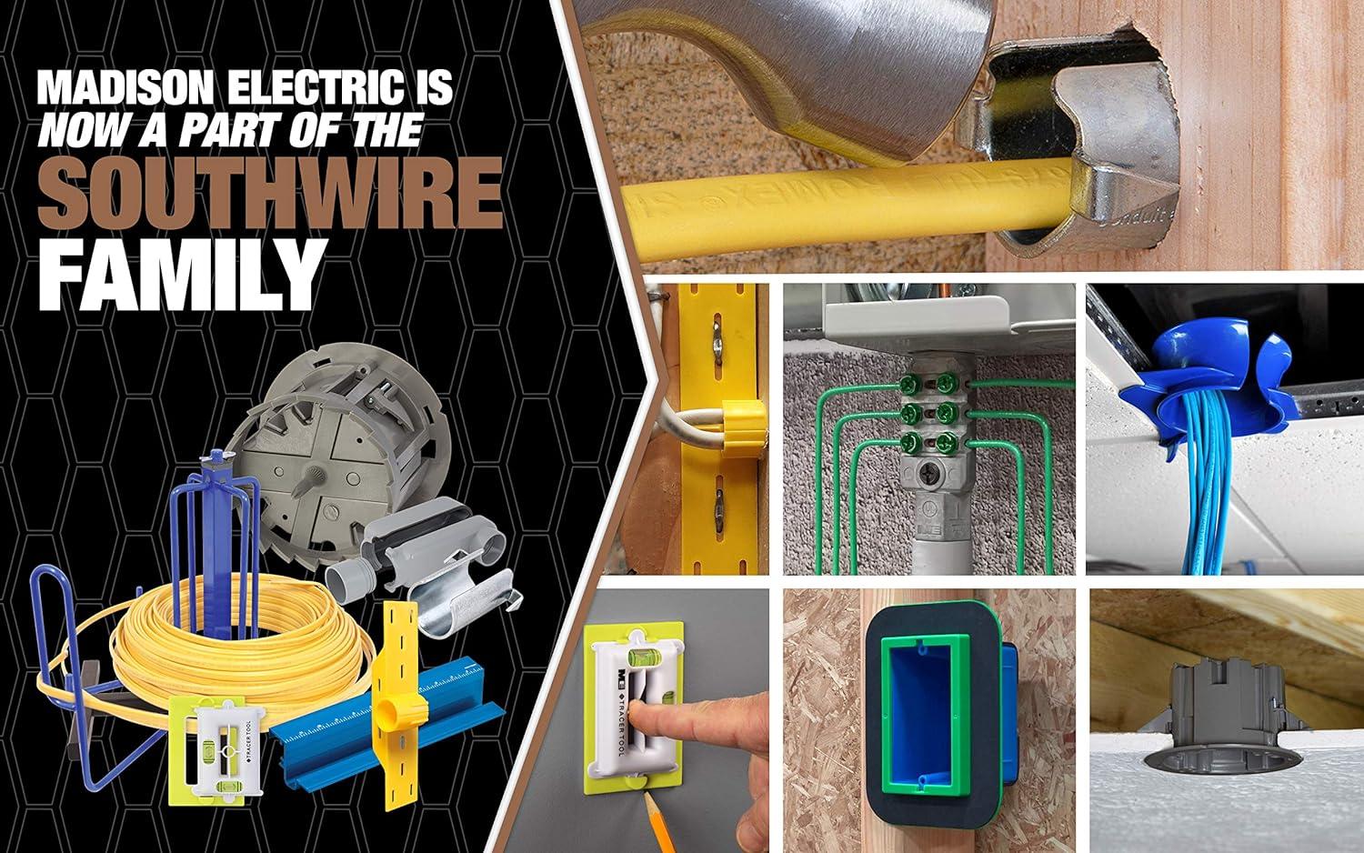 Madison Electric Products Smart Box Shark Tooth 1-Gang Gray Polycarbonate Interior Old Work Standard Round Ceiling/Wall Electrical Box