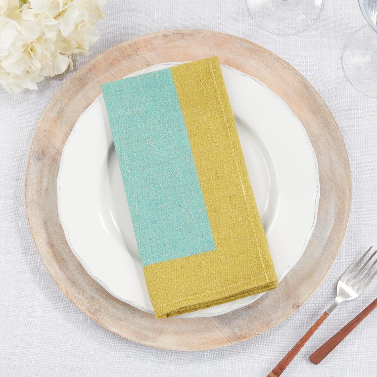 85% Polyester - 15% Linen No Pattern Rectangle Napkin