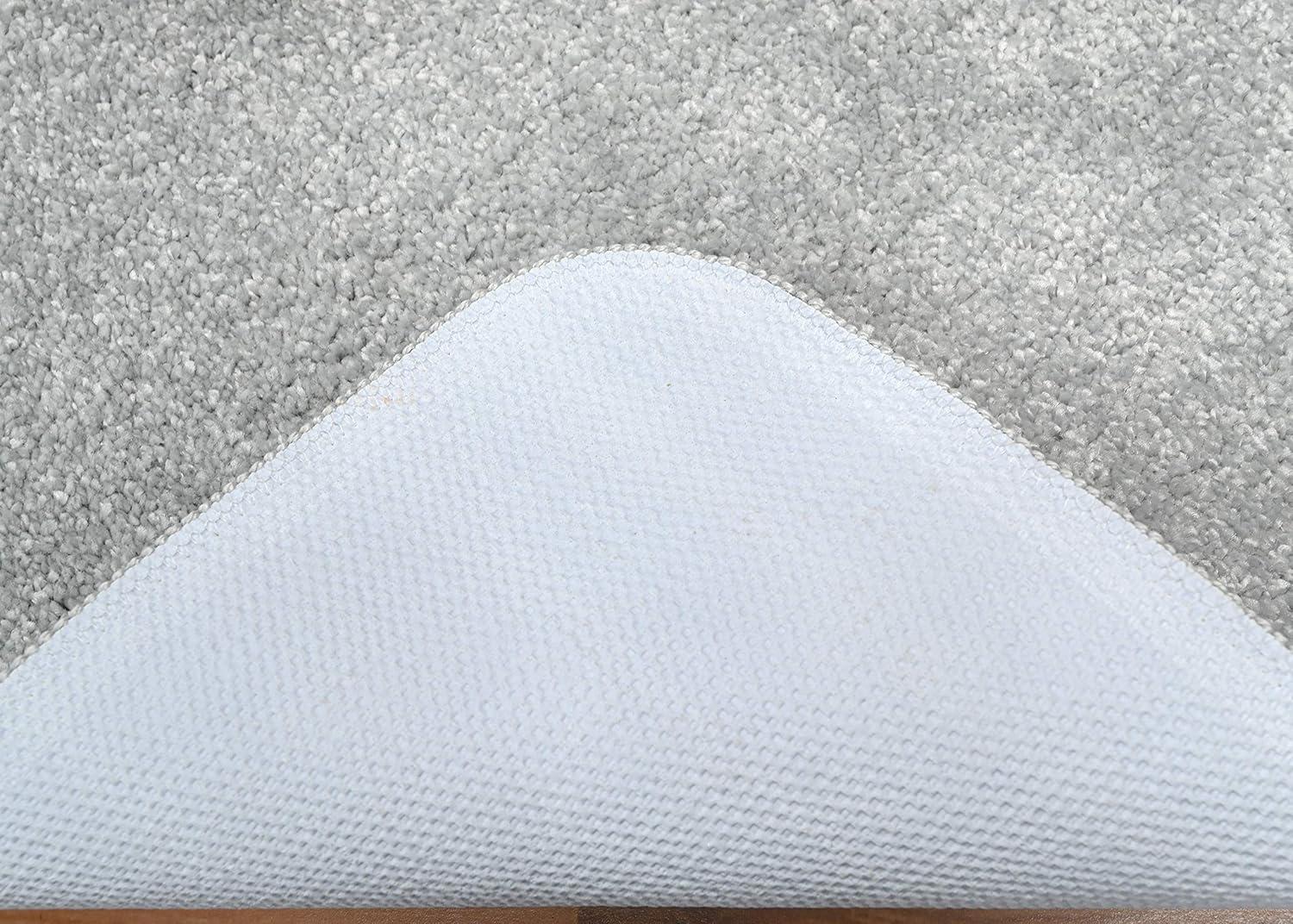 Garland Rug Gramercy Washable Bath Rug Set, 2 Piece (20"x34" & 17"x24") Silver