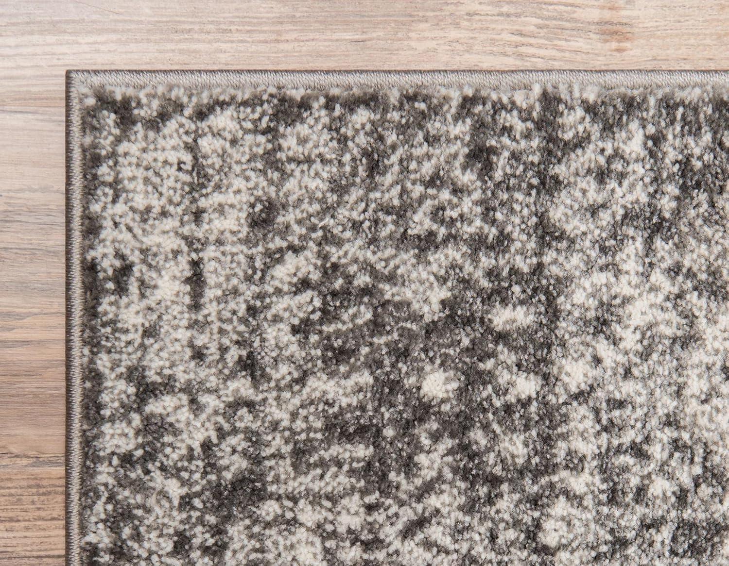 Unique Loom Rosso Collection Area Rug - Bellini (9'  x 12' 2" Rectangle Gray/Ivory)