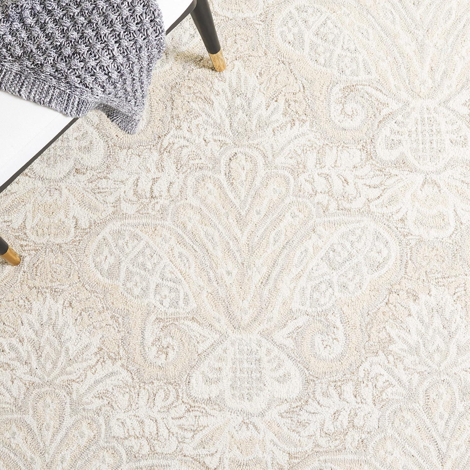 Micro-Loop MLP539 Hand Tufted Indoor Runner Rug - Beige - 2'3"x11' - Safavieh
