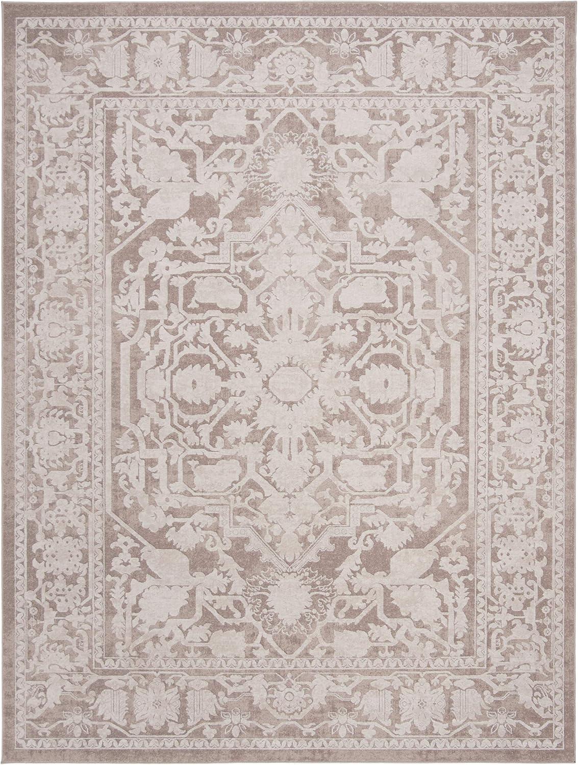 SAFAVIEH Reflection Christy Floral Bordered Area Rug, Beige/Cream, 4' x 6'