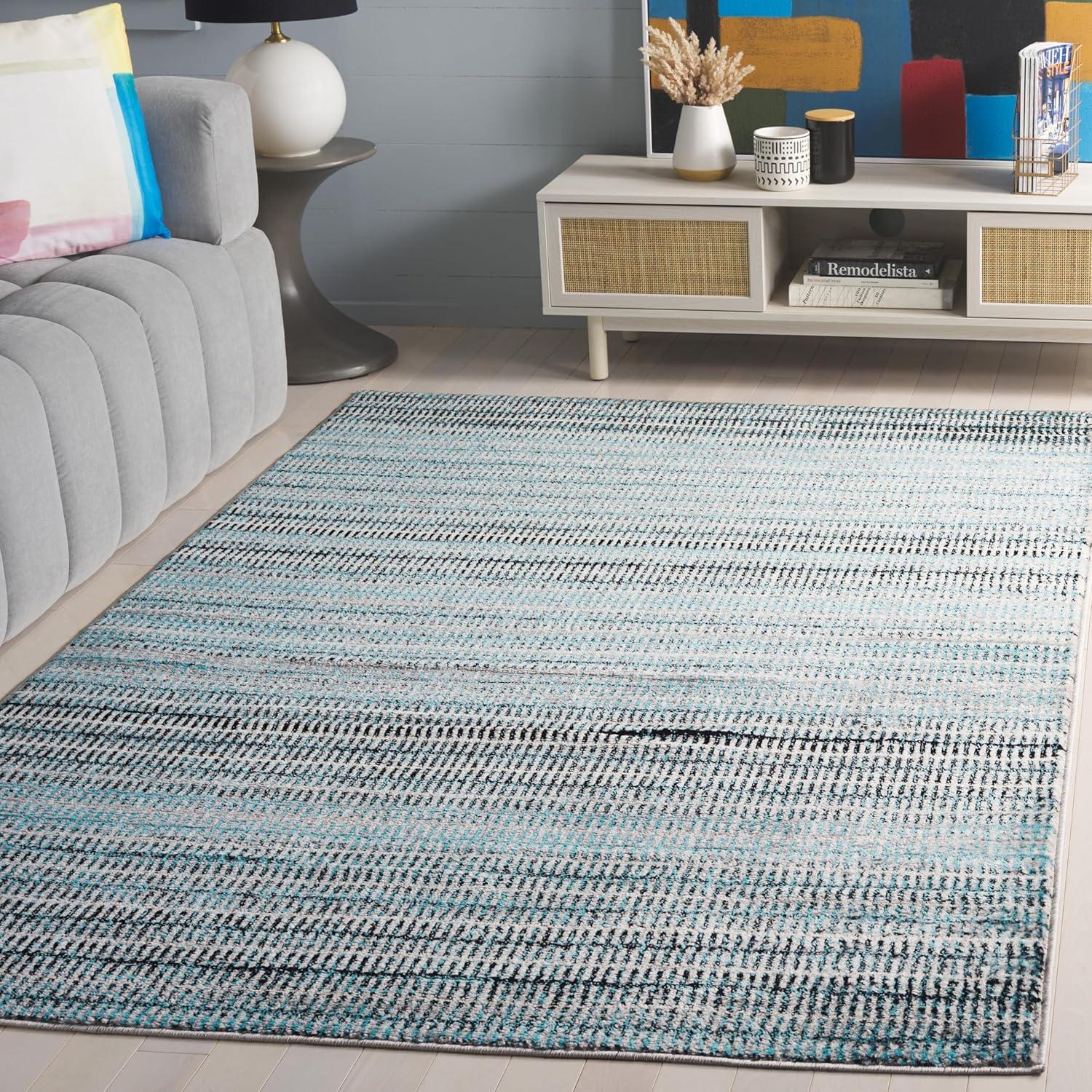 SAFAVIEH Skyler Constantina Striped Area Rug, Blue/Grey, 6' x 9'