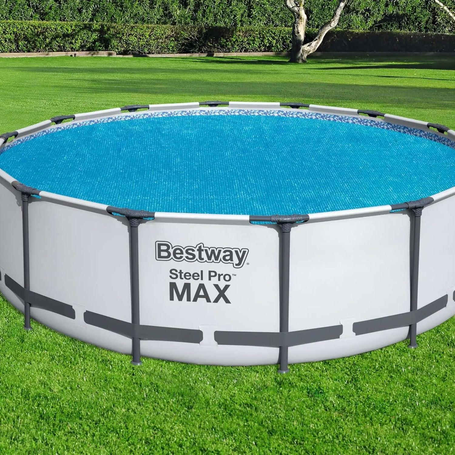 Bestway Bestway Flowclear 14 Feet Round Above Ground Pool Solar Pool Cover Only, Blue