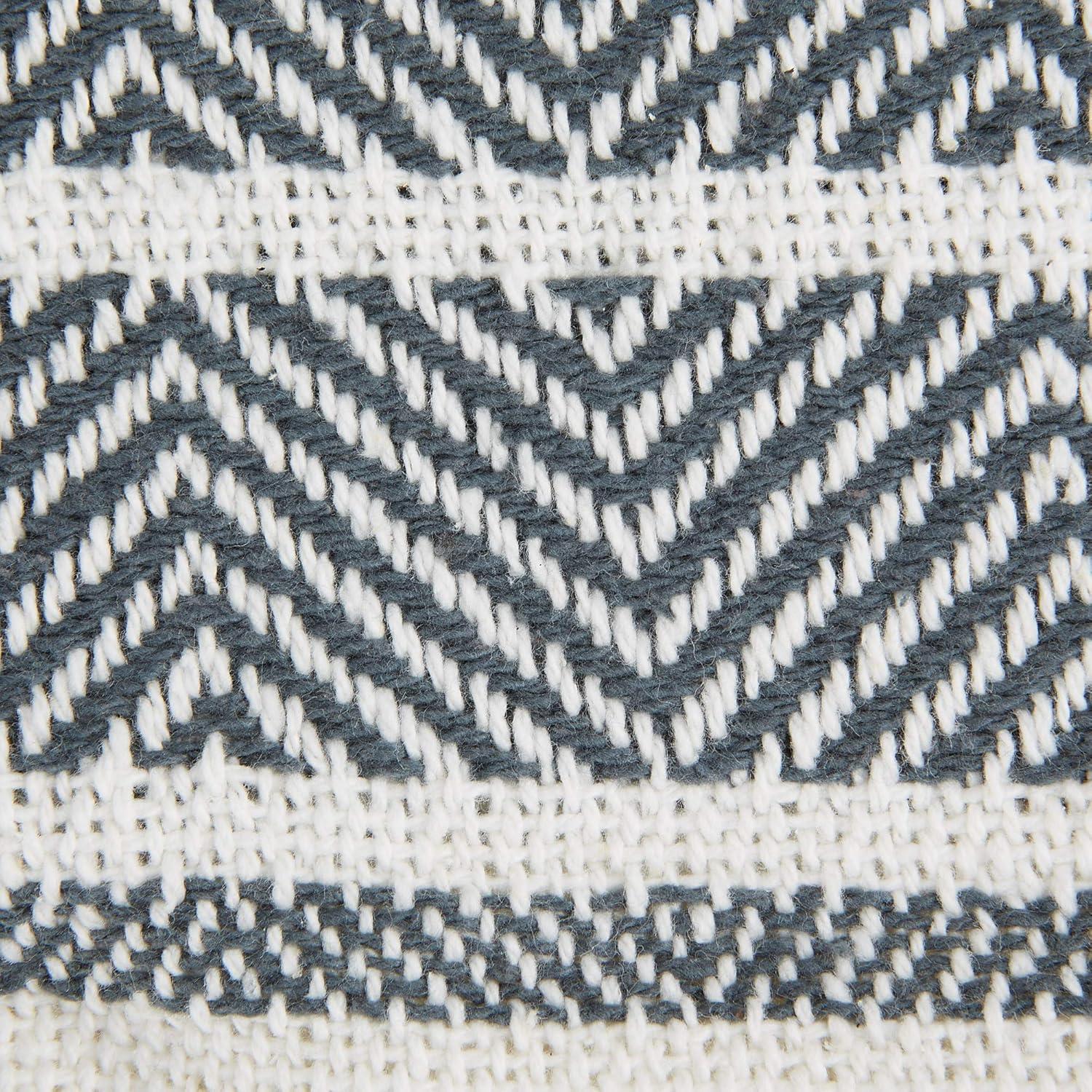 2-Tone Chevron Striped Throw Blanket Stone/Mineral - Design Imports: Hypoallergenic, Machine Washable, 50x60"
