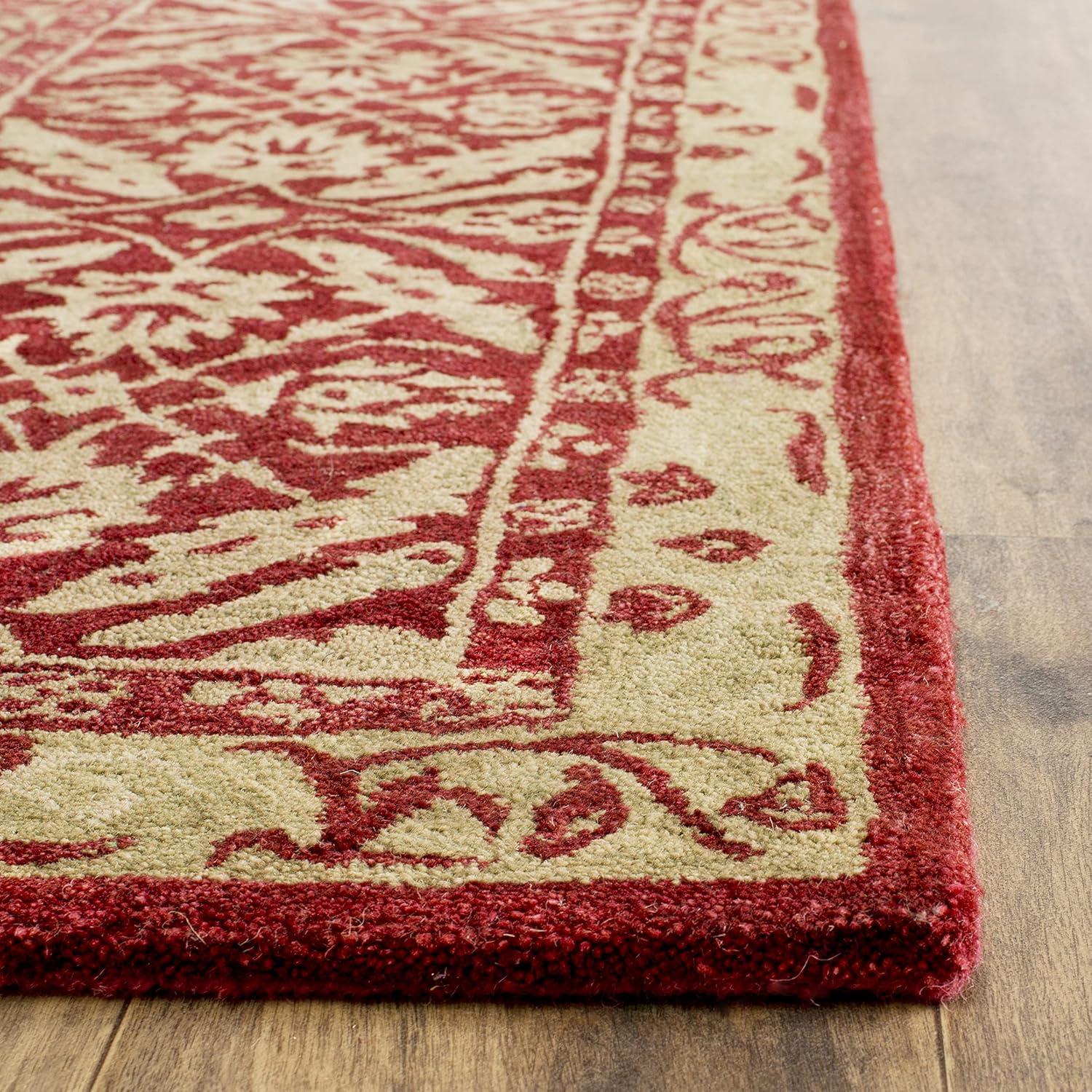 Anatolia AN583 Hand Tufted Indoor Runner Rug - Red/Ivory - 2'3"x8' - Safavieh