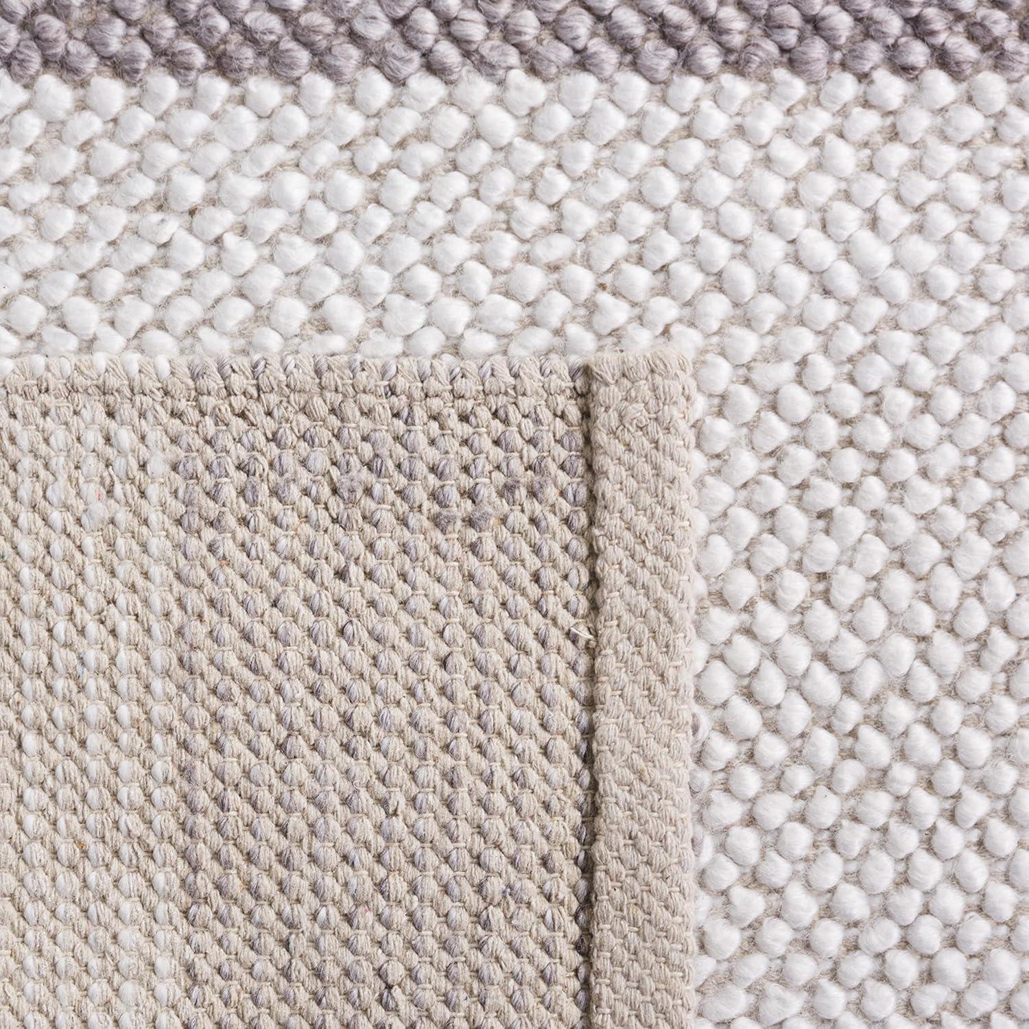 Natura NAT324 Flat Weave Indoor Area Rug - Ivory/Brown - 4'x6' - Safavieh