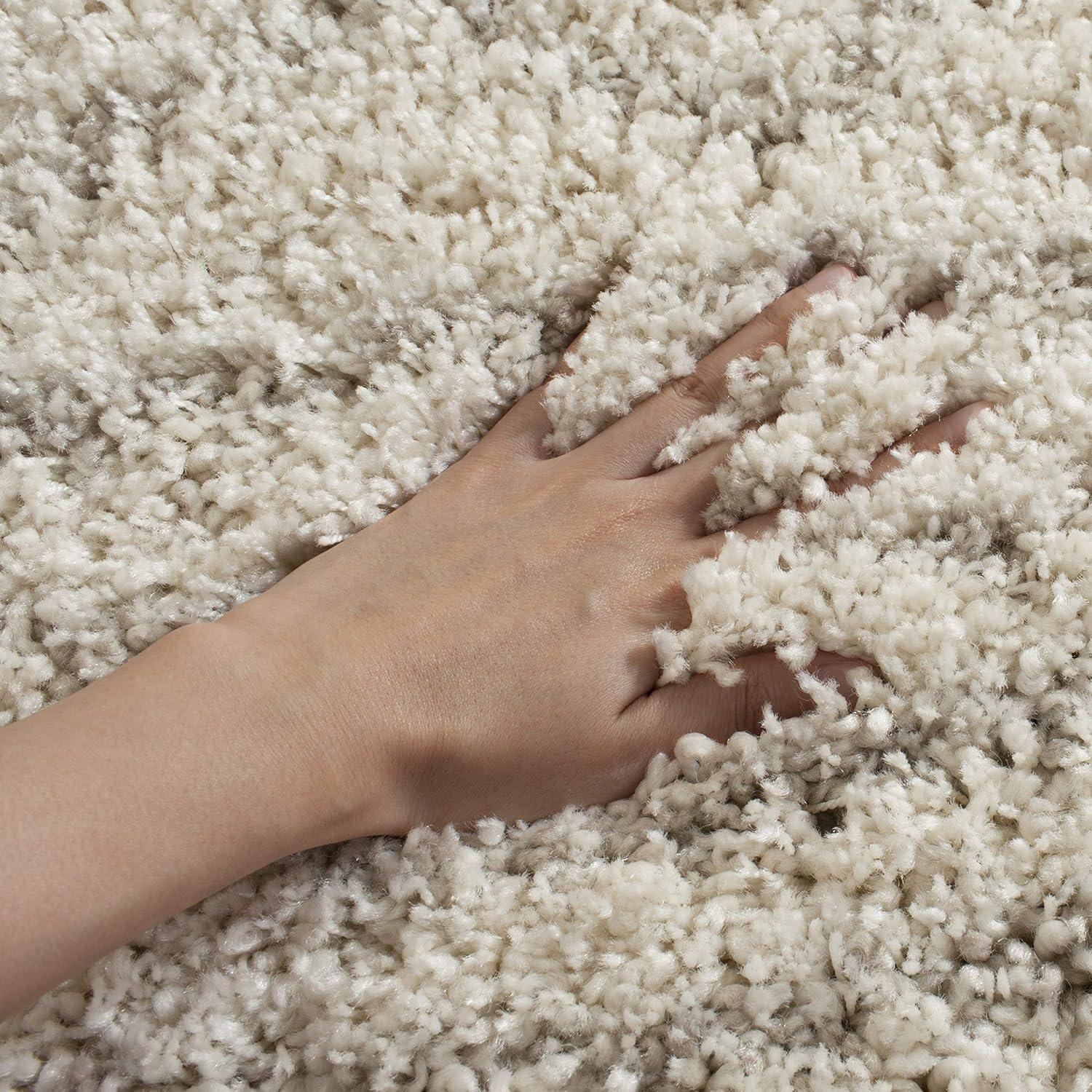 Arizona Shag ASG741 Power Loomed Indoor Area Rug - Ivory/Beige - 8'x8' - Safavieh