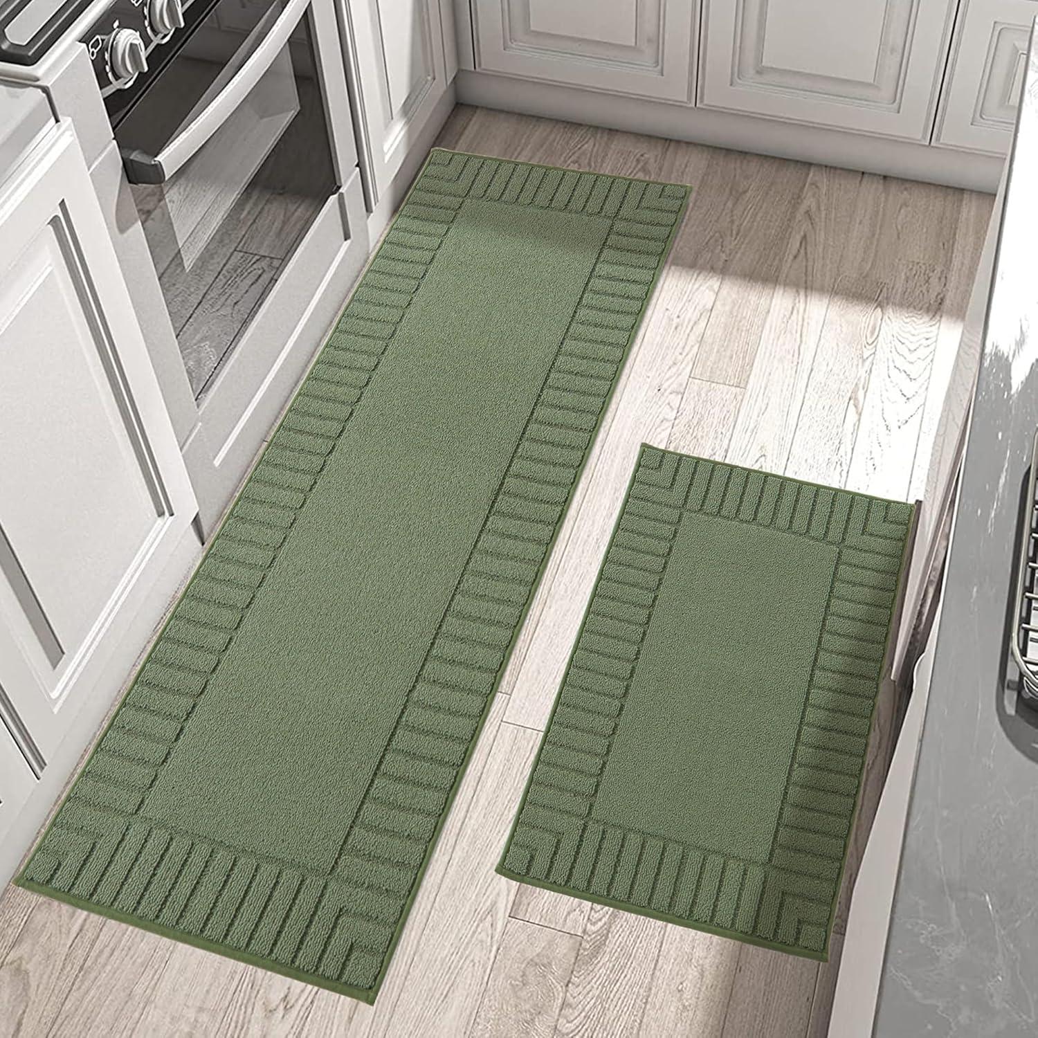 Hokku Designs Machine Washable Non-Skid Kitchen Mat 2 Pieces