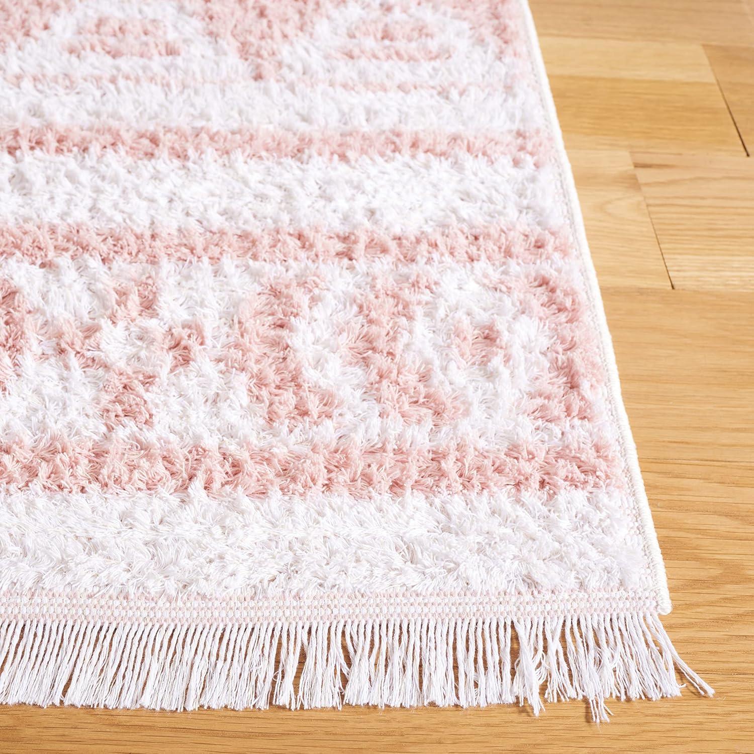 SAFAVIEH Augustine Emmett Geometric Area Rug, Ivory/Pink, 6'4" x 6'4" Square