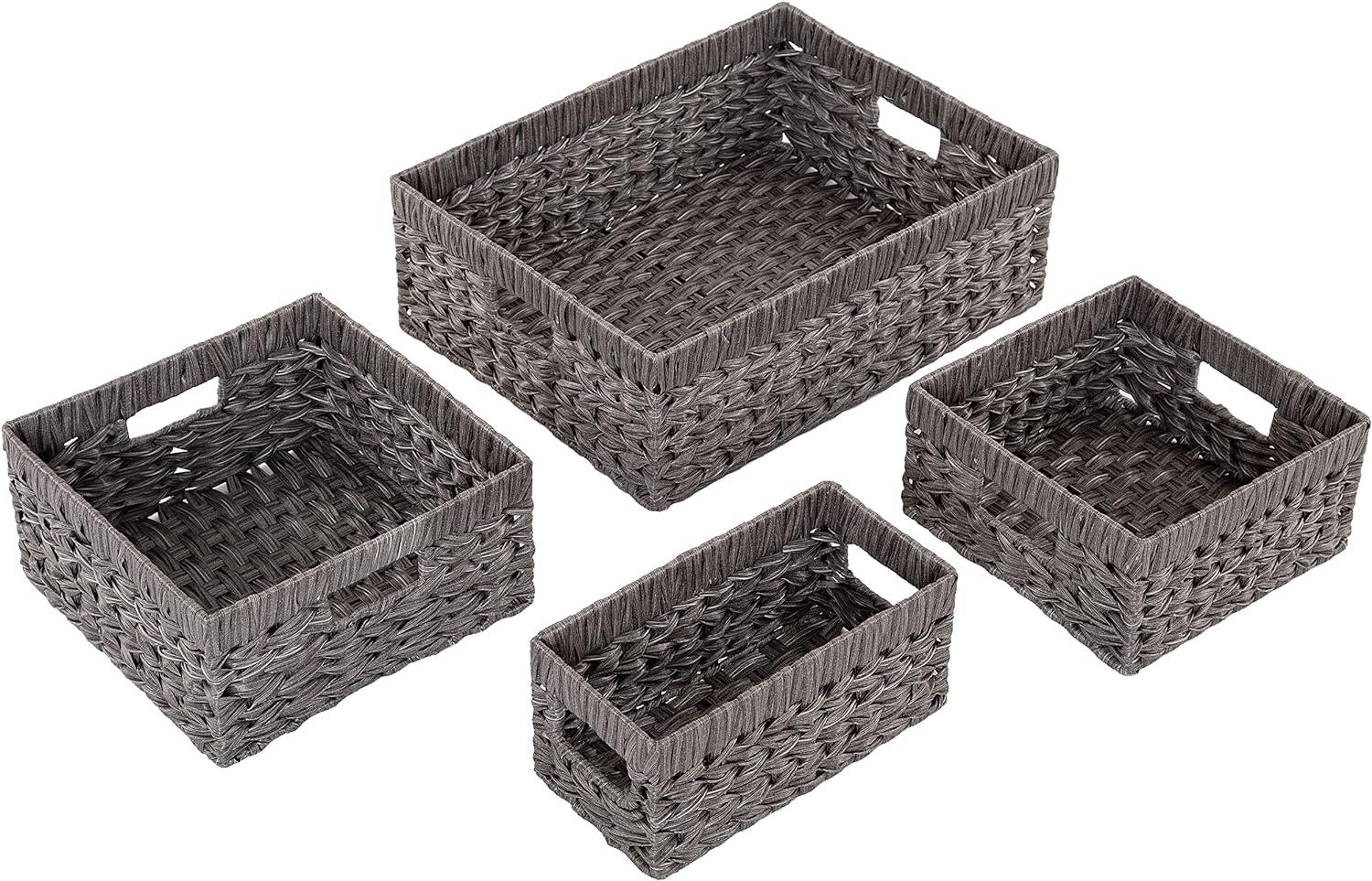 Handwoven 4-Piece Handwoven Basket Set