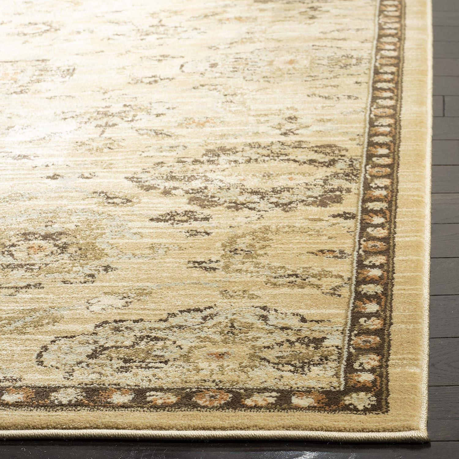 SAFAVIEH Florenteen Emory Abstract Overdyed Area Rug, Ivory/Brown, 5'1" x 7'7"