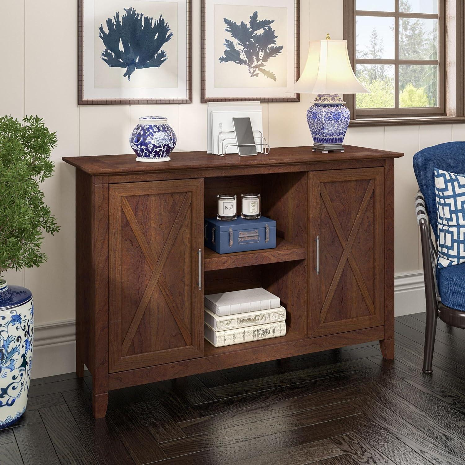 Key West Accent Cabinet with Doors in Bing Cherry - Engineered Wood