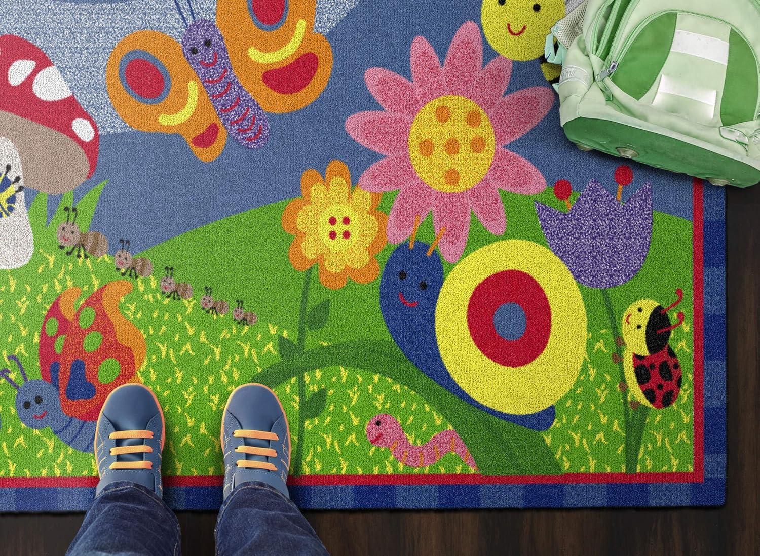 Flagship Carpets Cutie Bugs Kids and Baby Non Slip Area Rug, 3' x 5'