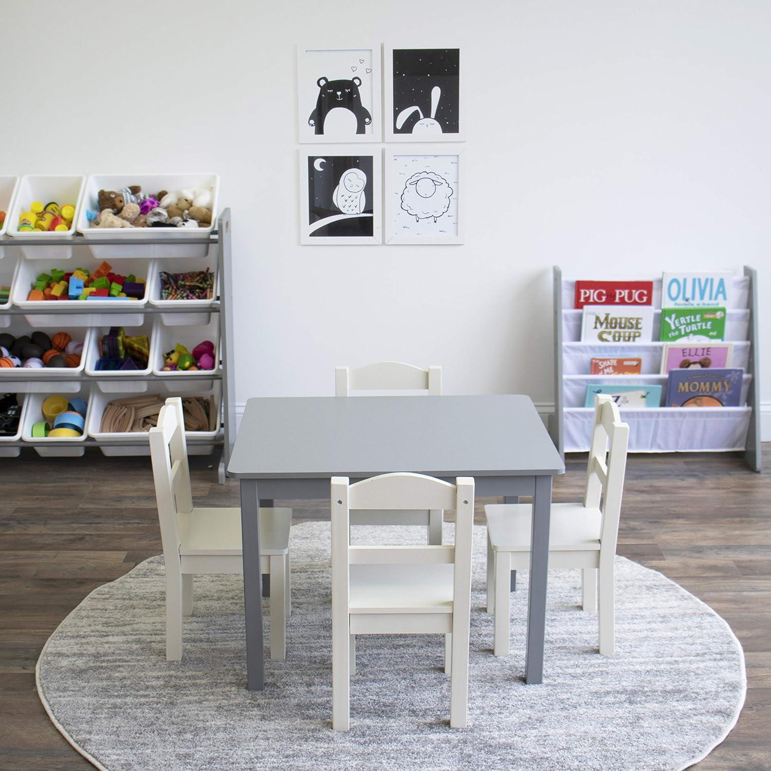 Kids' Inspire "L" Bookshelf Gray/White - Humble Crew