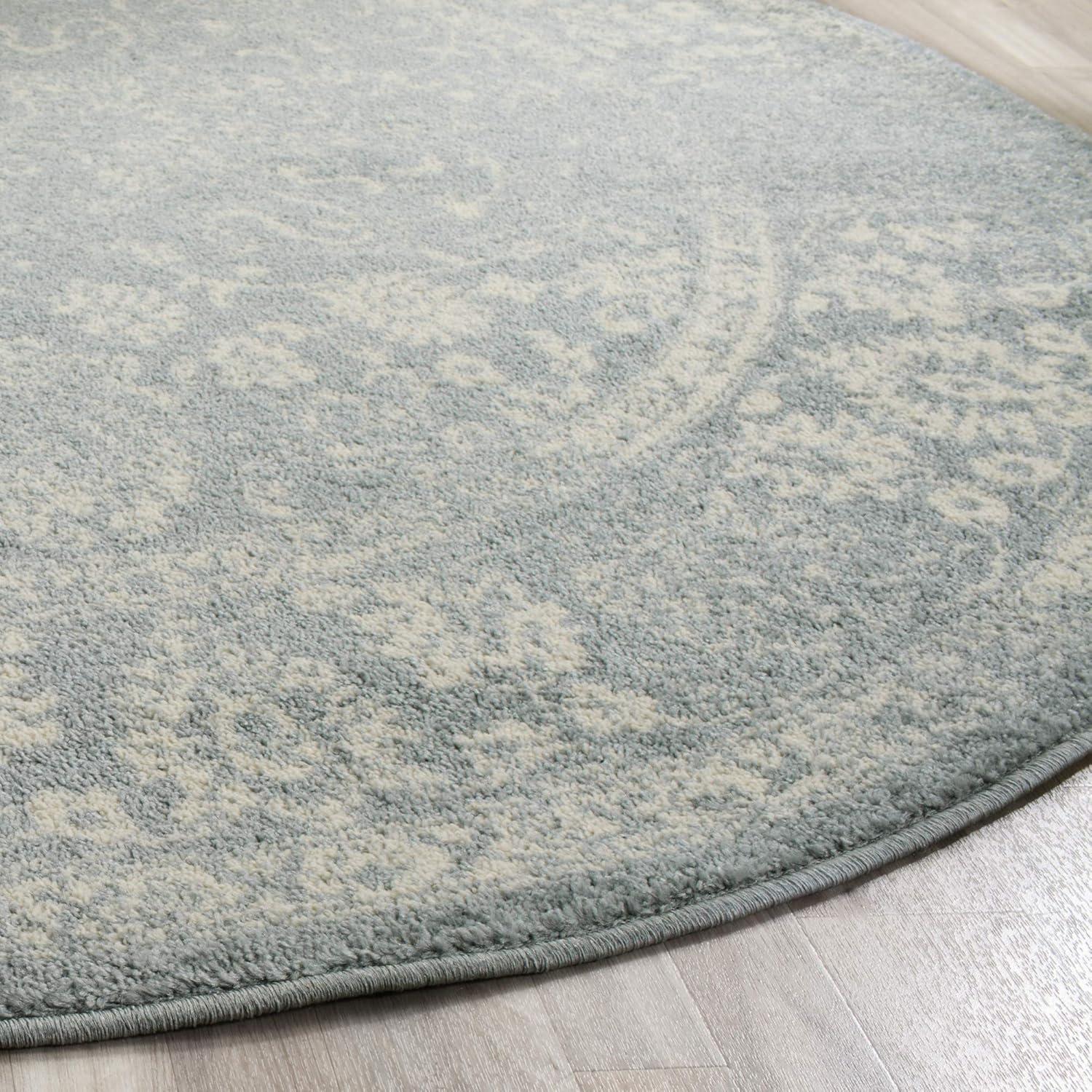 SAFAVIEH Adirondack Wyatt Traditional Area Rug, Grey/Blue, 6' x 6' Round