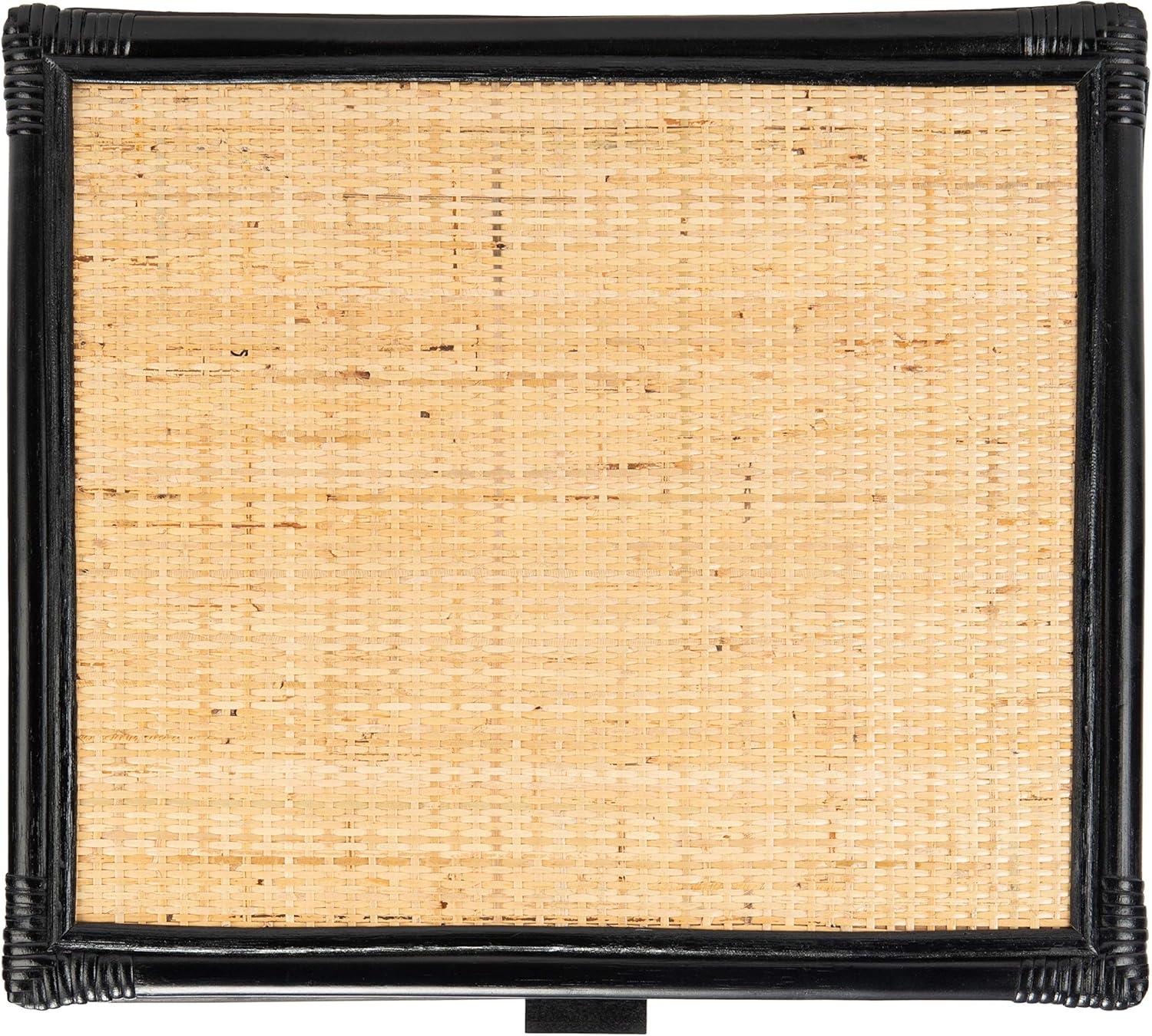 Roya 1 Drawer 1 Shelf Nightstand - NST4005 - Black/Natural - Safavieh