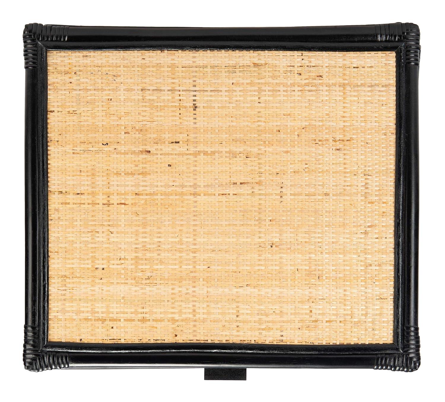 Roya 1 Drawer 1 Shelf Nightstand - NST4005 - Black/Natural - Safavieh